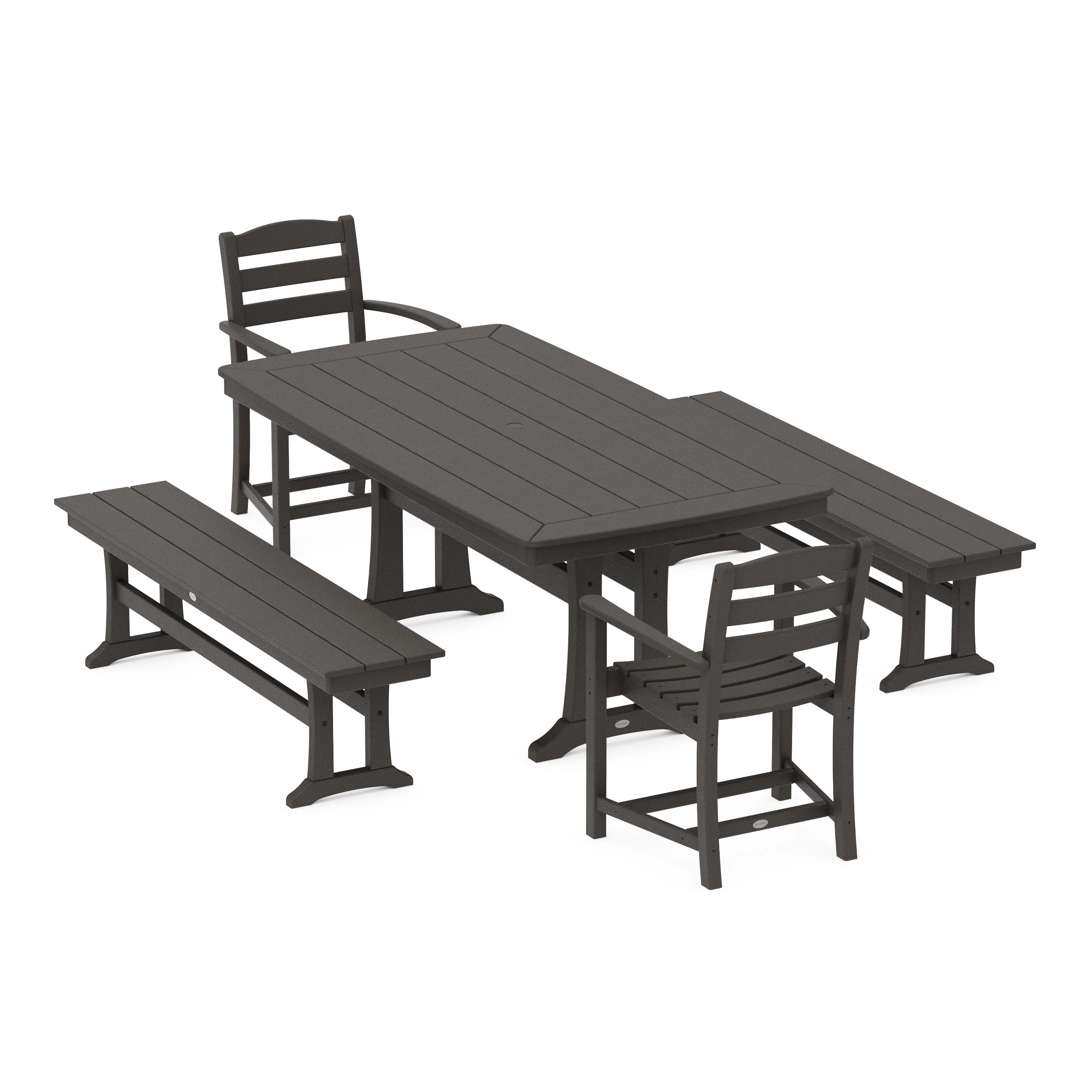 La Casa Cafe 5-Piece Dining Set with Trestle Legs - Image 13