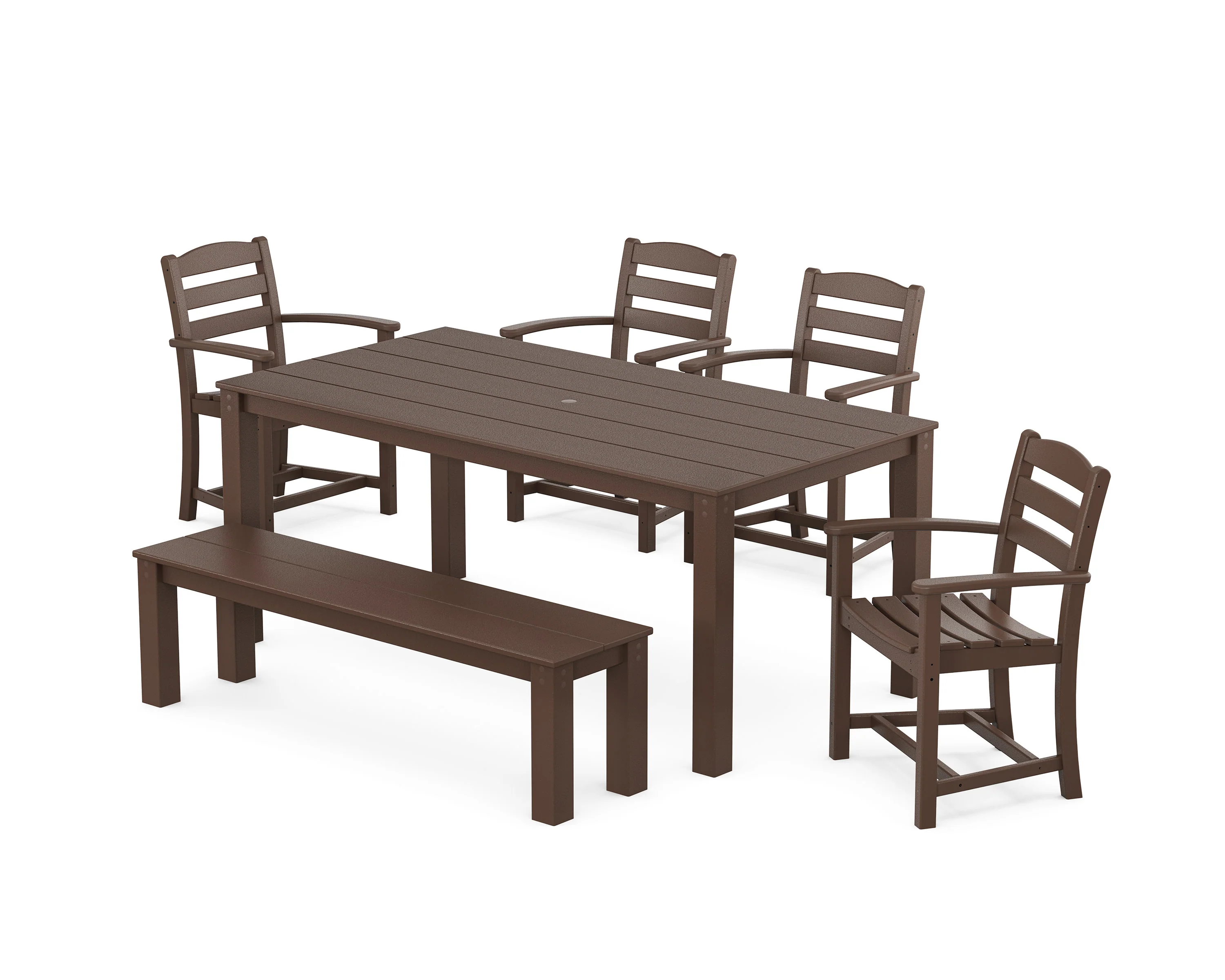 La Casa Cafe' 6-Piece Parsons Dining Set with Bench - Image 5