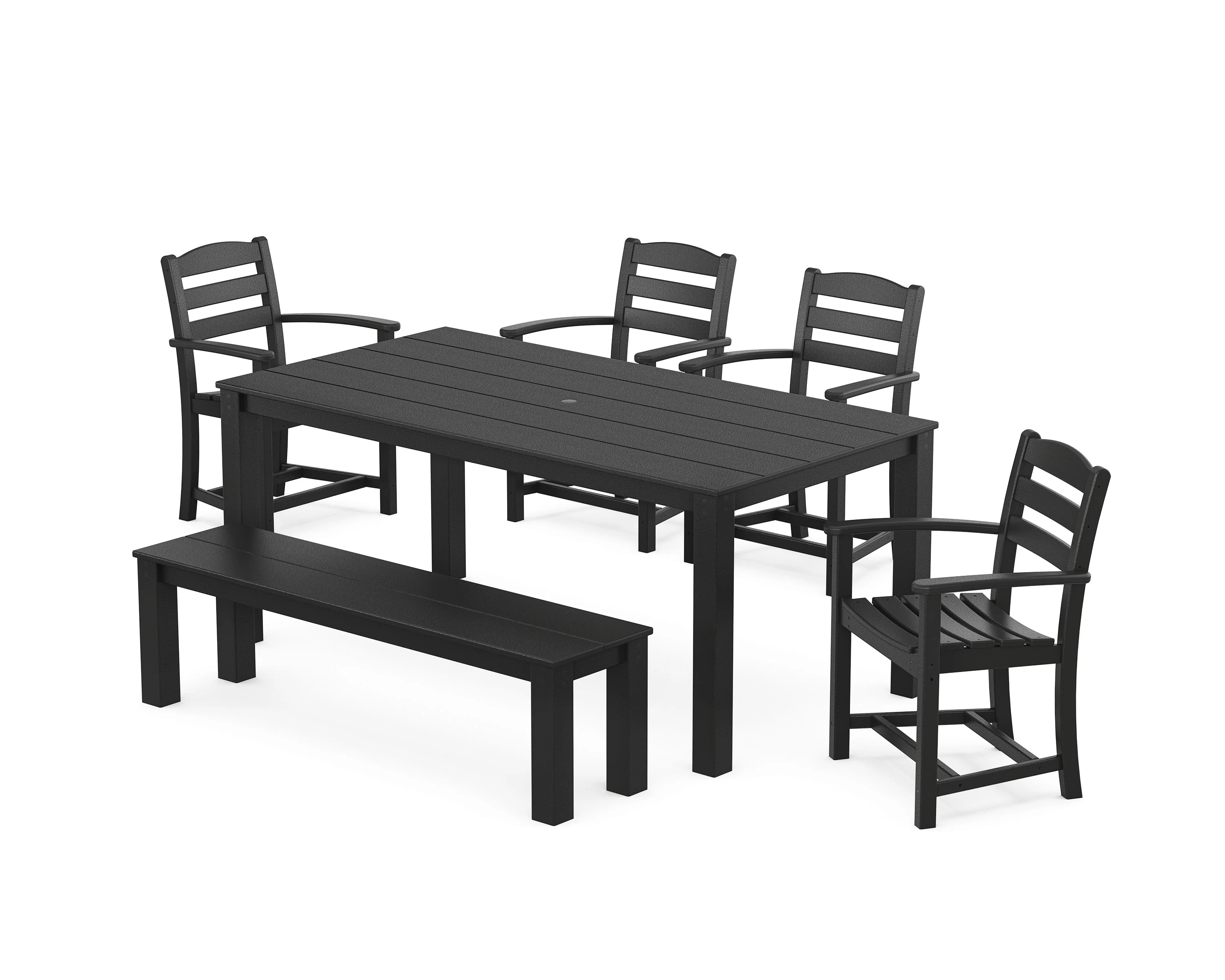 La Casa Cafe' 6-Piece Parsons Dining Set with Bench - Image 8