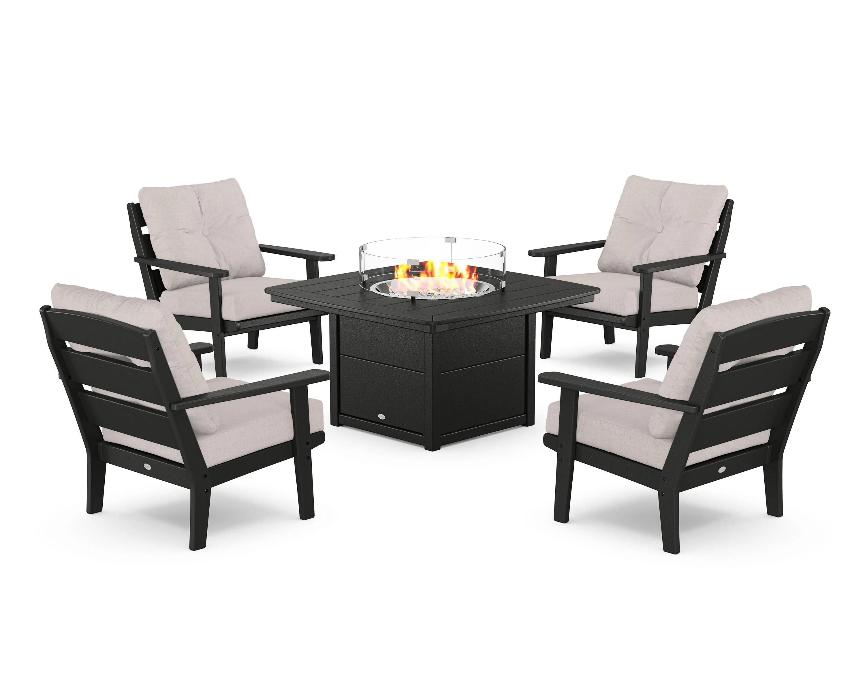 Lakeside 5-Piece Deep Seating Set with Nautical Fire Pit Table - Image 10