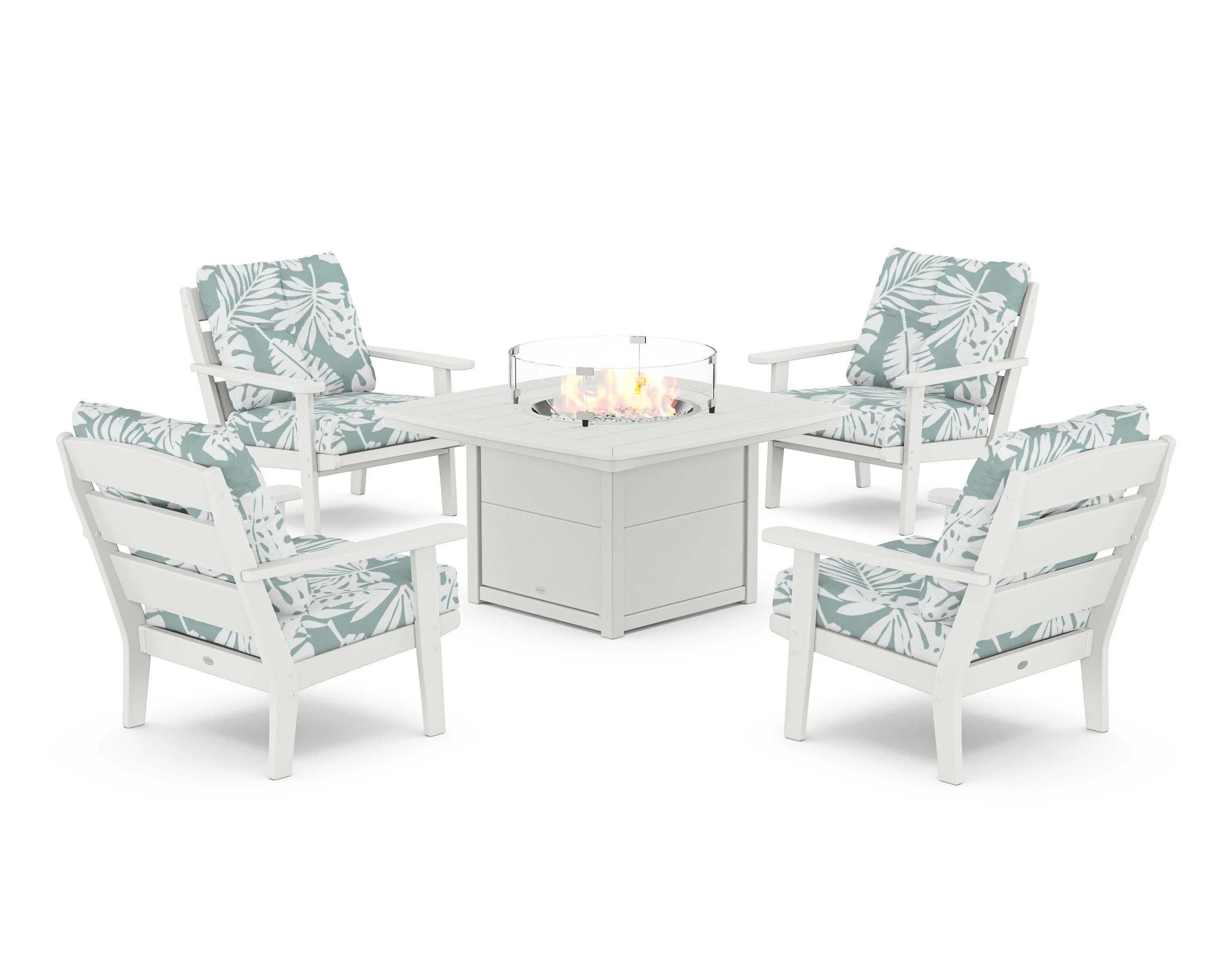 Lakeside 5-Piece Deep Seating Set with Nautical Fire Pit Table - Image 100