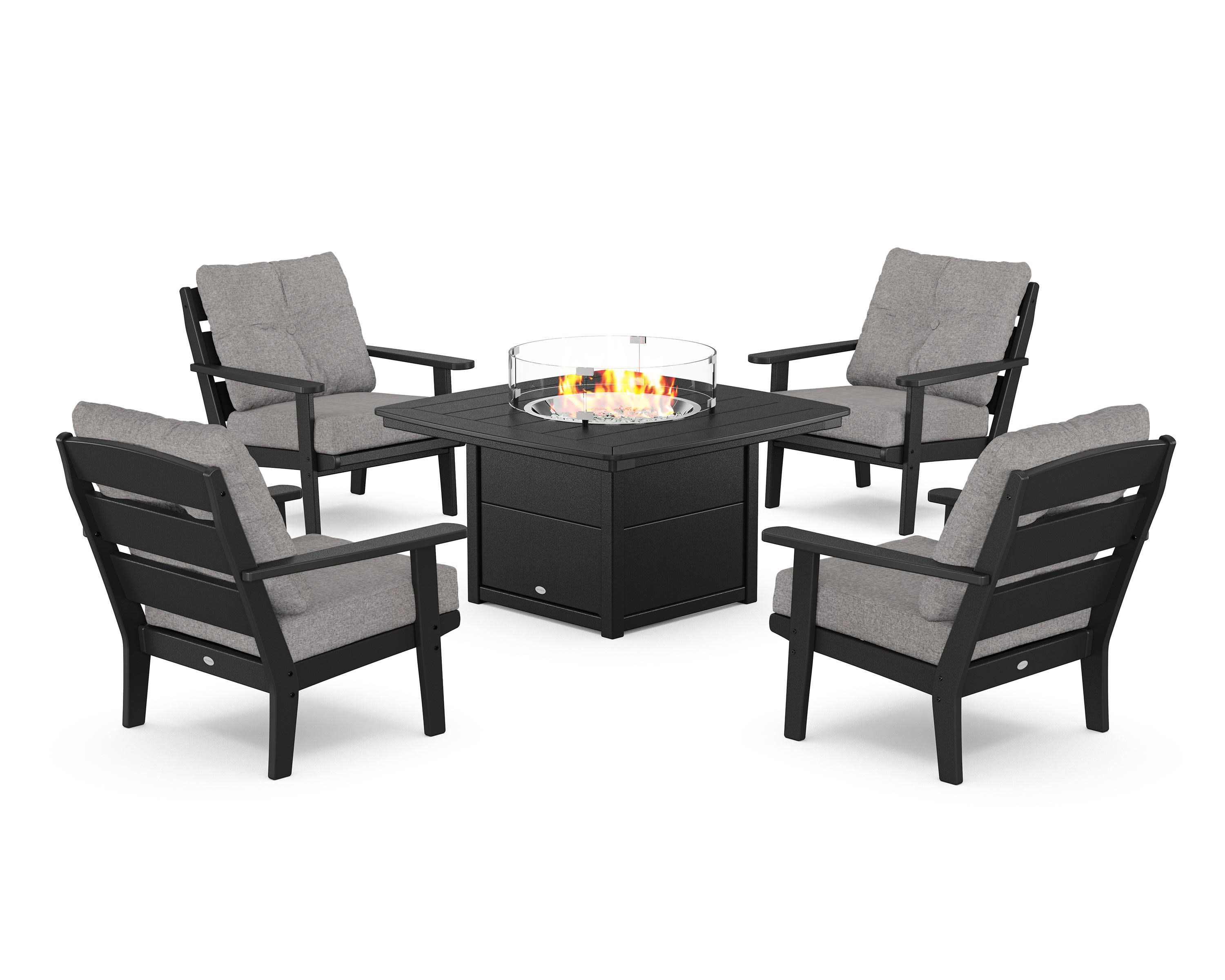 Lakeside 5-Piece Deep Seating Set with Nautical Fire Pit Table - Image 11