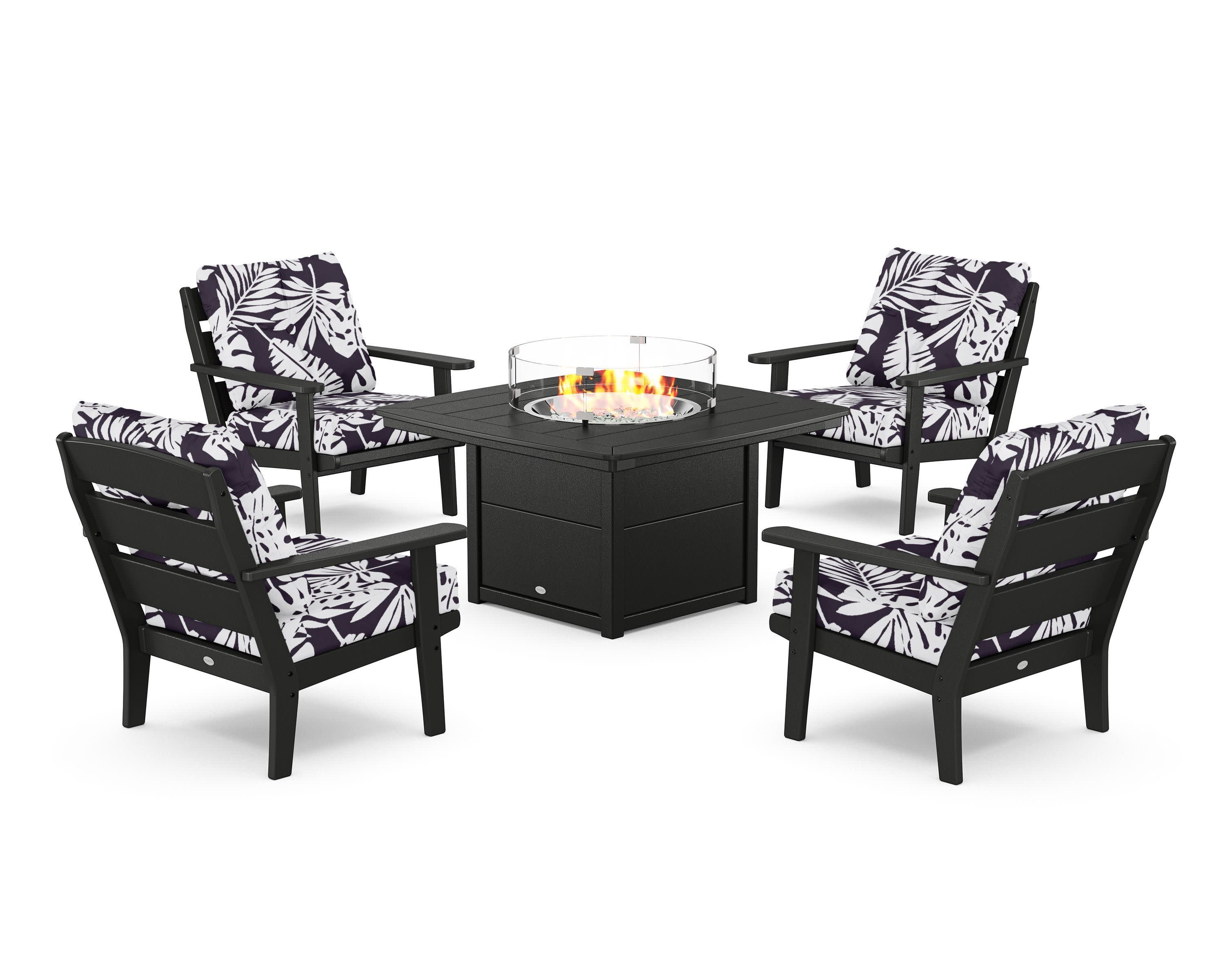 Lakeside 5-Piece Deep Seating Set with Nautical Fire Pit Table - Image 110