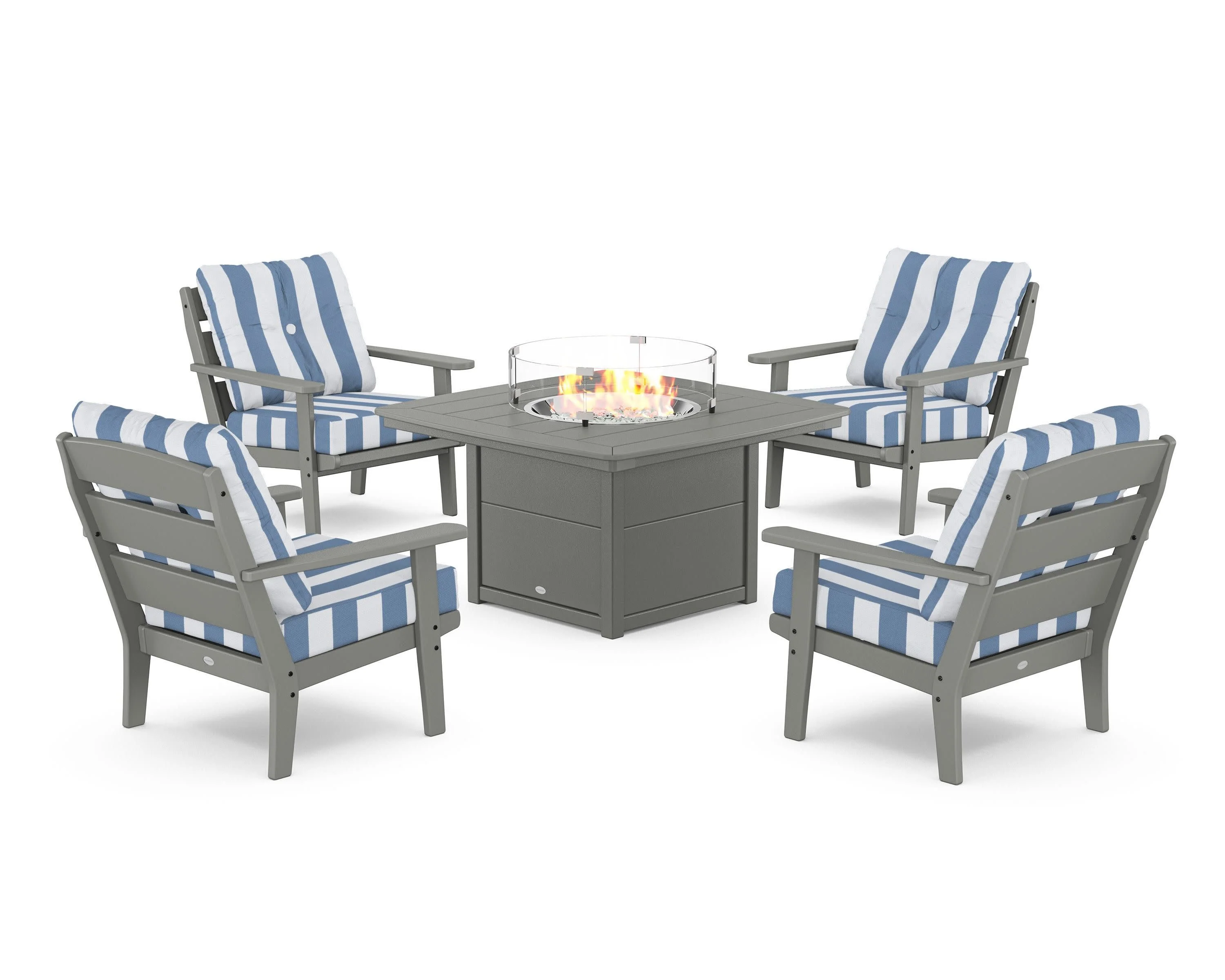 Lakeside 5-Piece Deep Seating Set with Nautical Fire Pit Table - Image 113