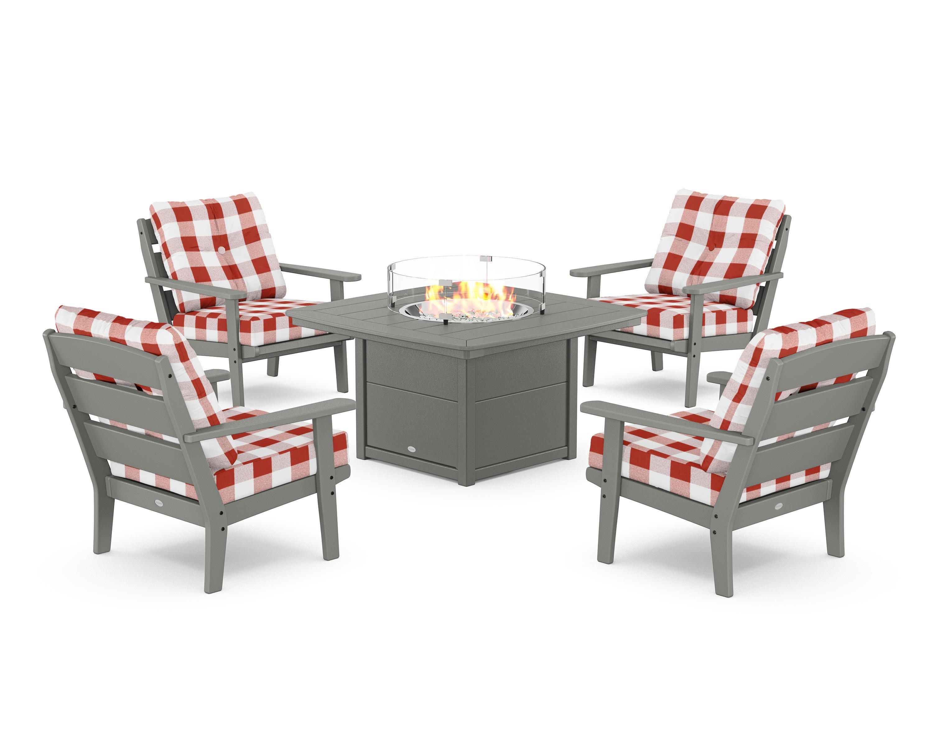 Lakeside 5-Piece Deep Seating Set with Nautical Fire Pit Table - Image 122