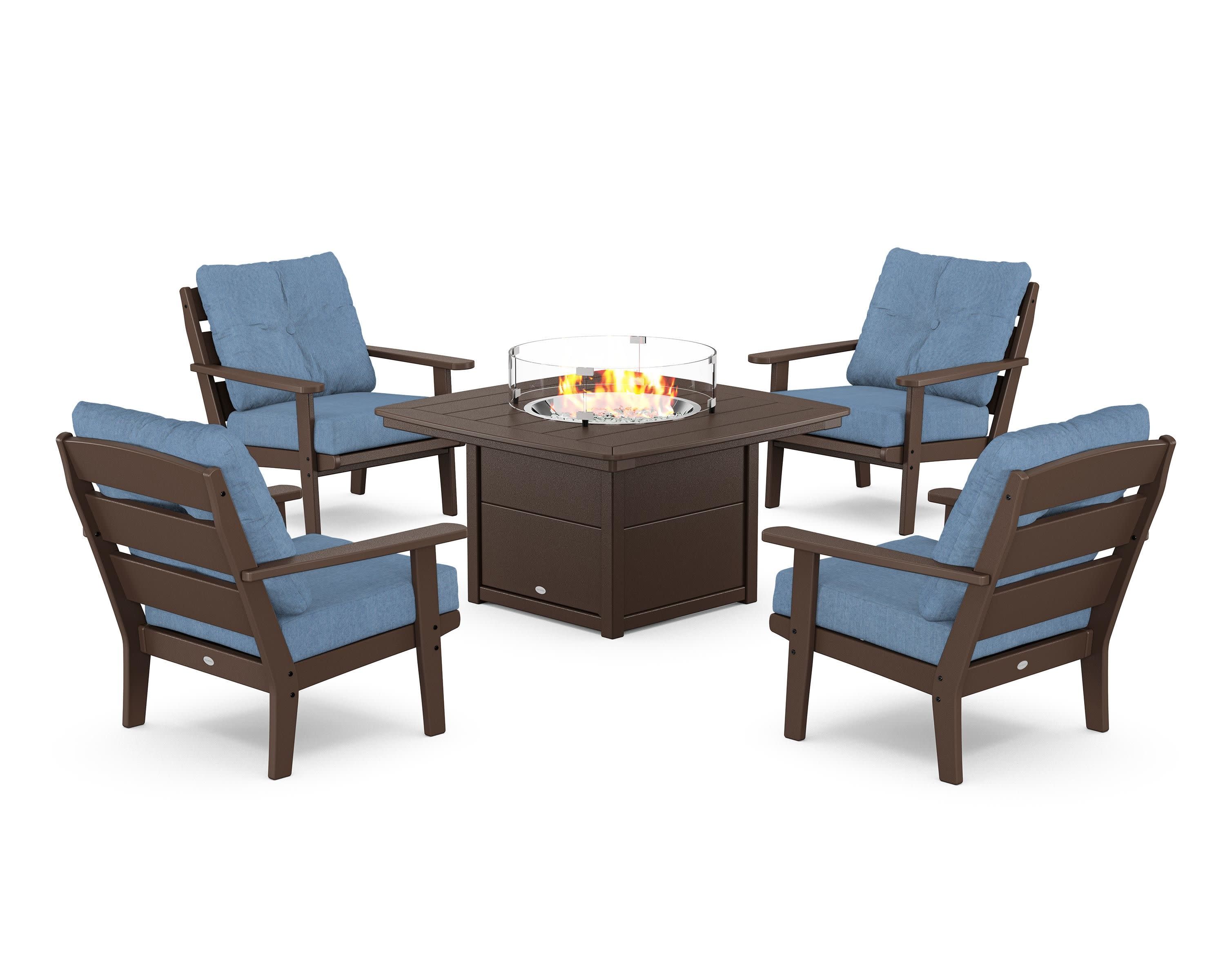 Lakeside 5-Piece Deep Seating Set with Nautical Fire Pit Table - Image 131