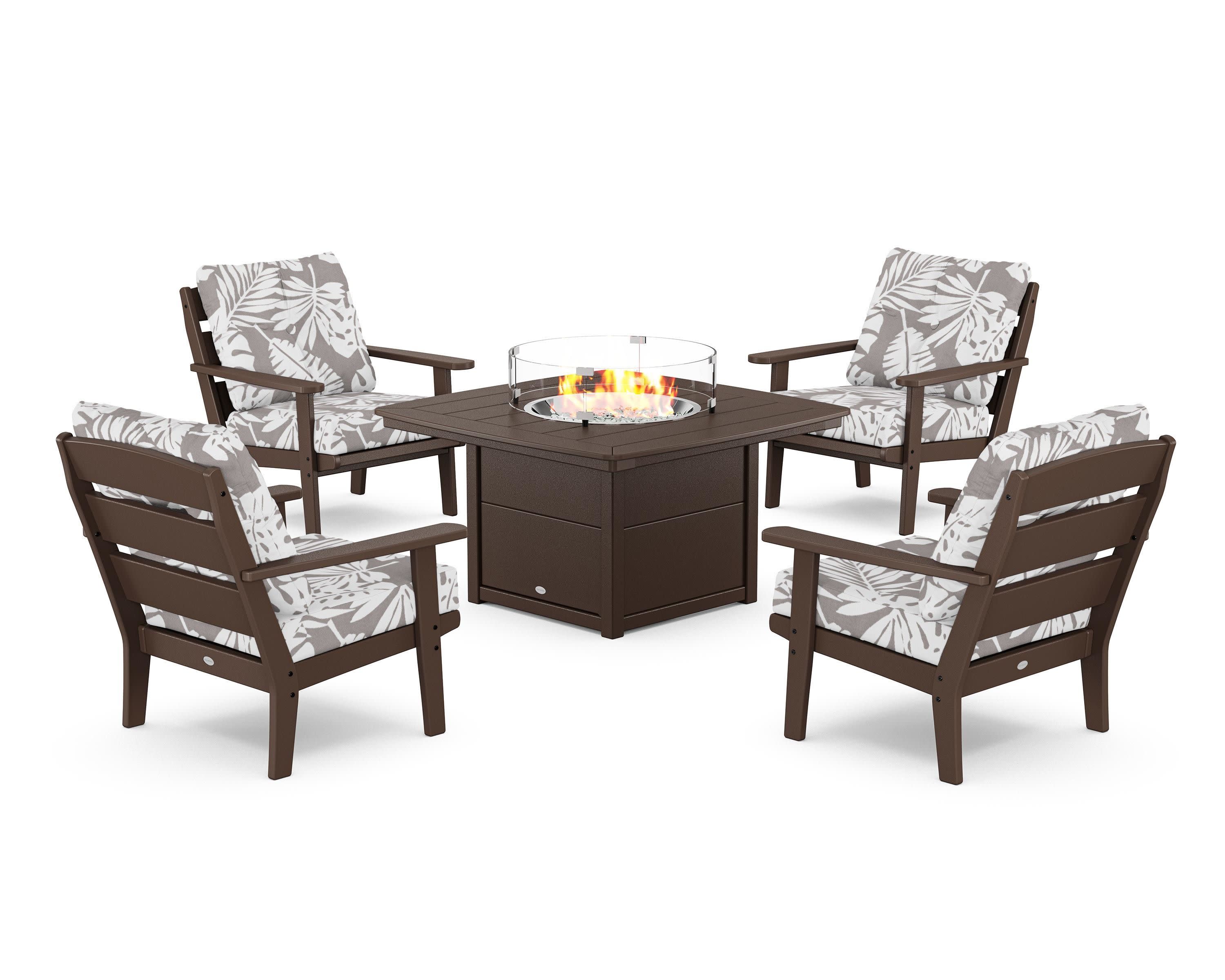 Lakeside 5-Piece Deep Seating Set with Nautical Fire Pit Table - Image 14