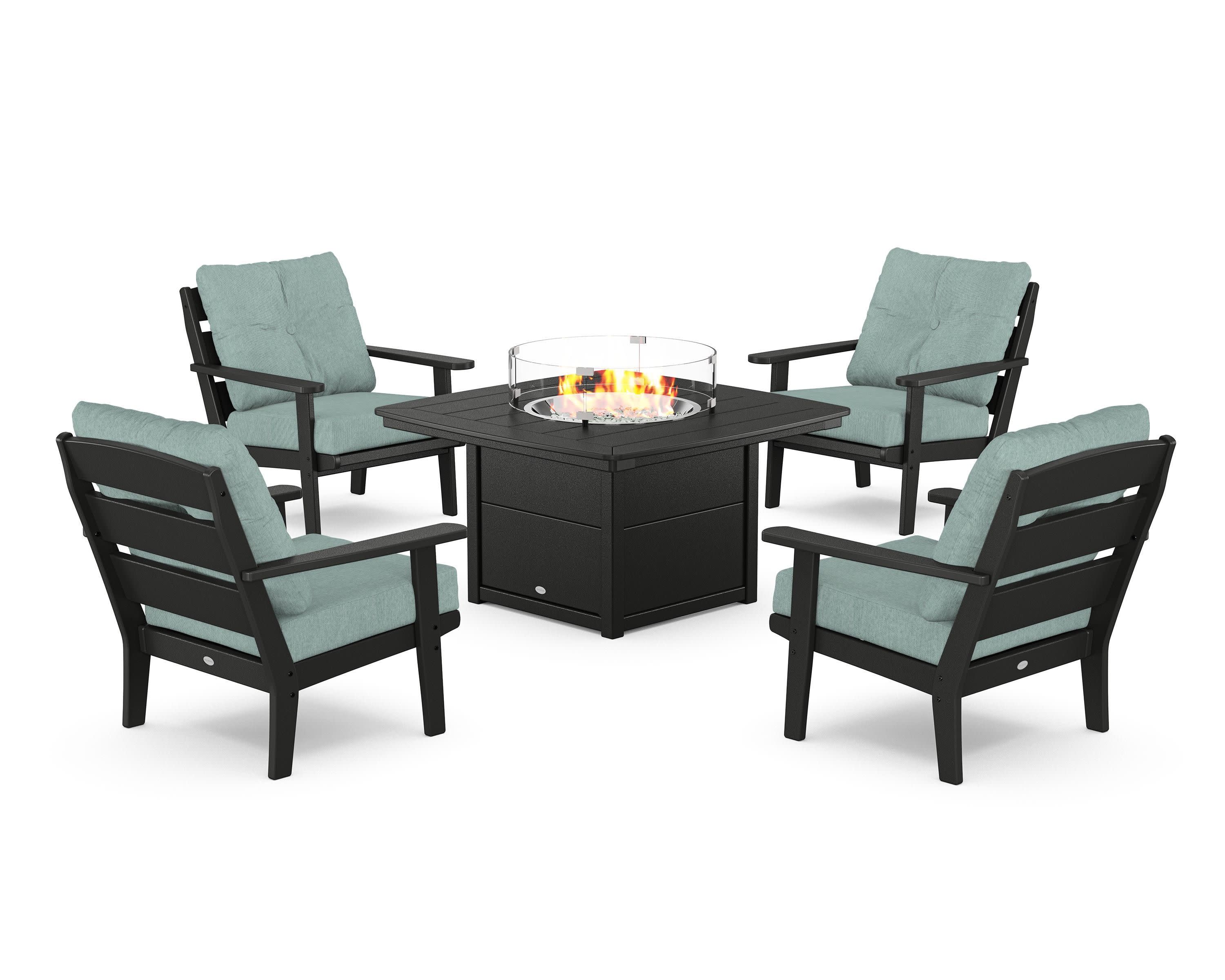 Lakeside 5-Piece Deep Seating Set with Nautical Fire Pit Table - Image 150