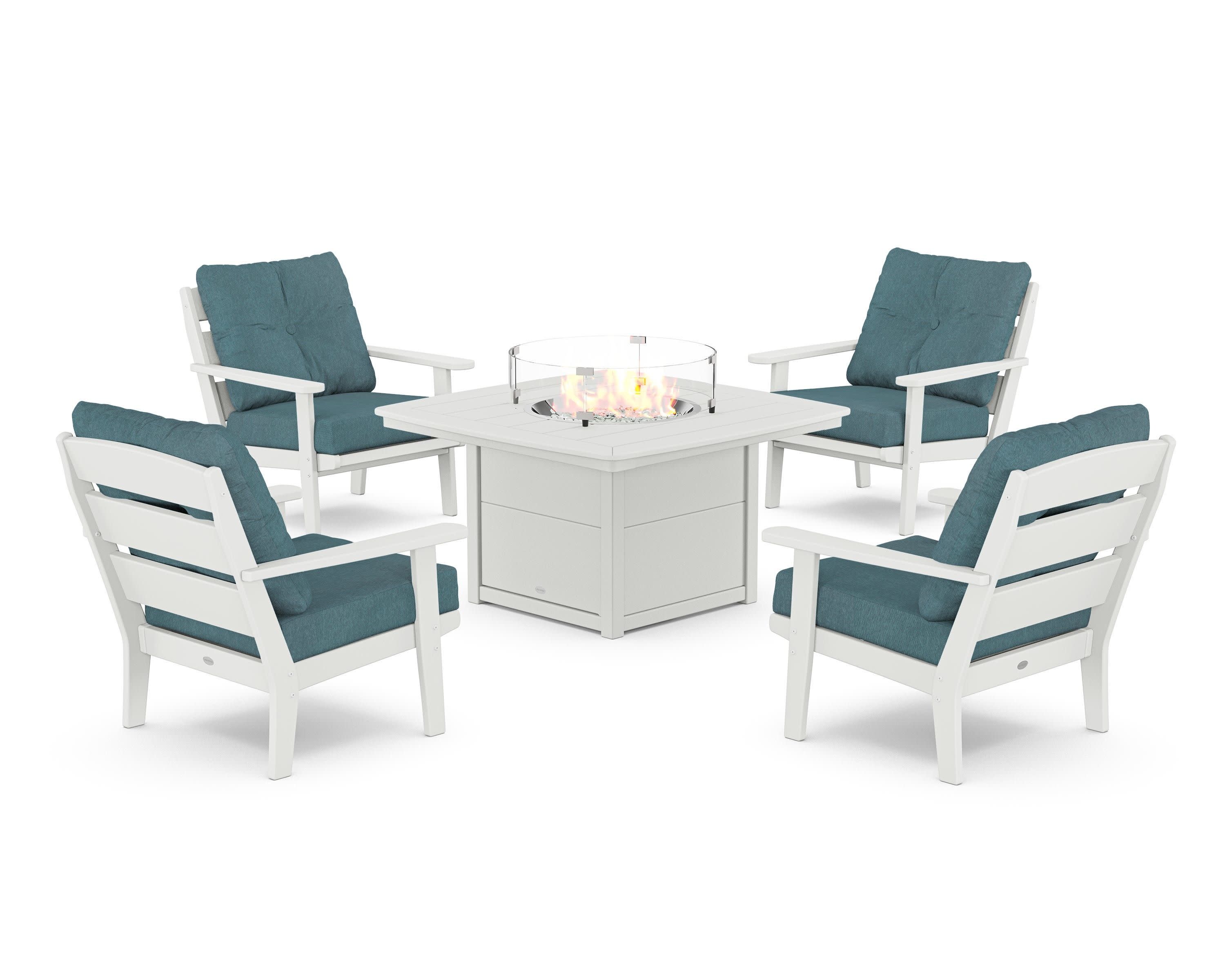 Lakeside 5-Piece Deep Seating Set with Nautical Fire Pit Table - Image 152