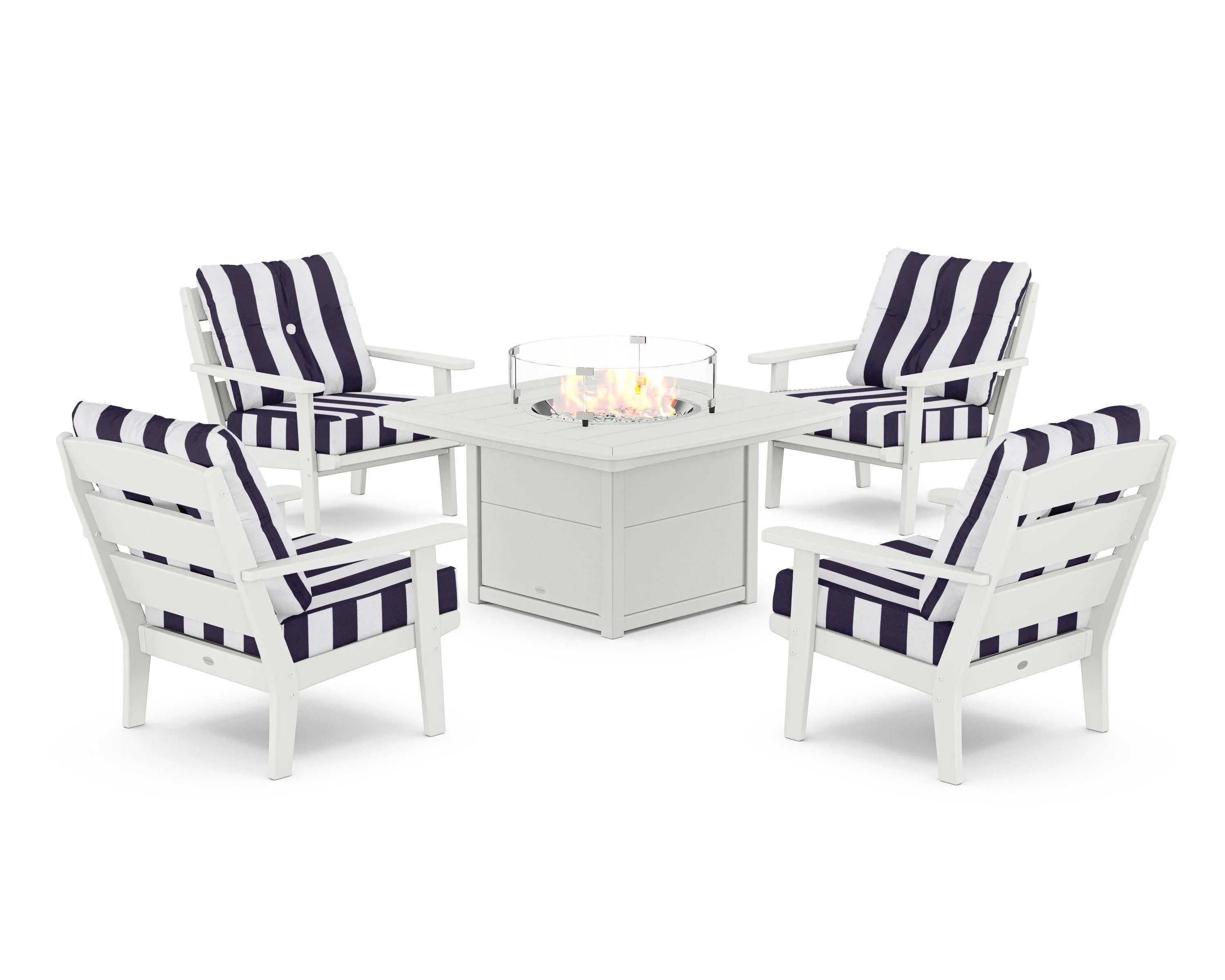 Lakeside 5-Piece Deep Seating Set with Nautical Fire Pit Table - Image 16