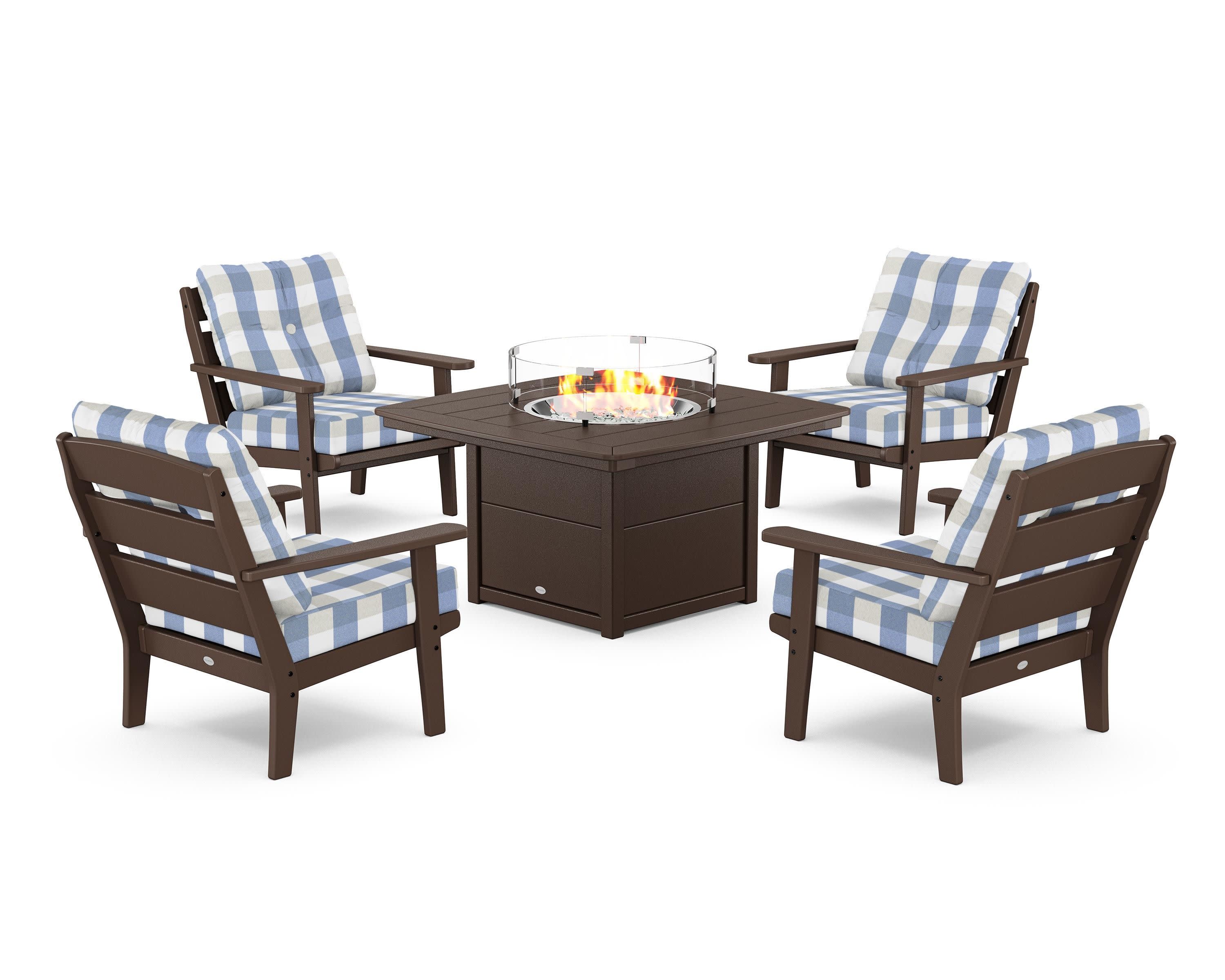 Lakeside 5-Piece Deep Seating Set with Nautical Fire Pit Table - Image 169