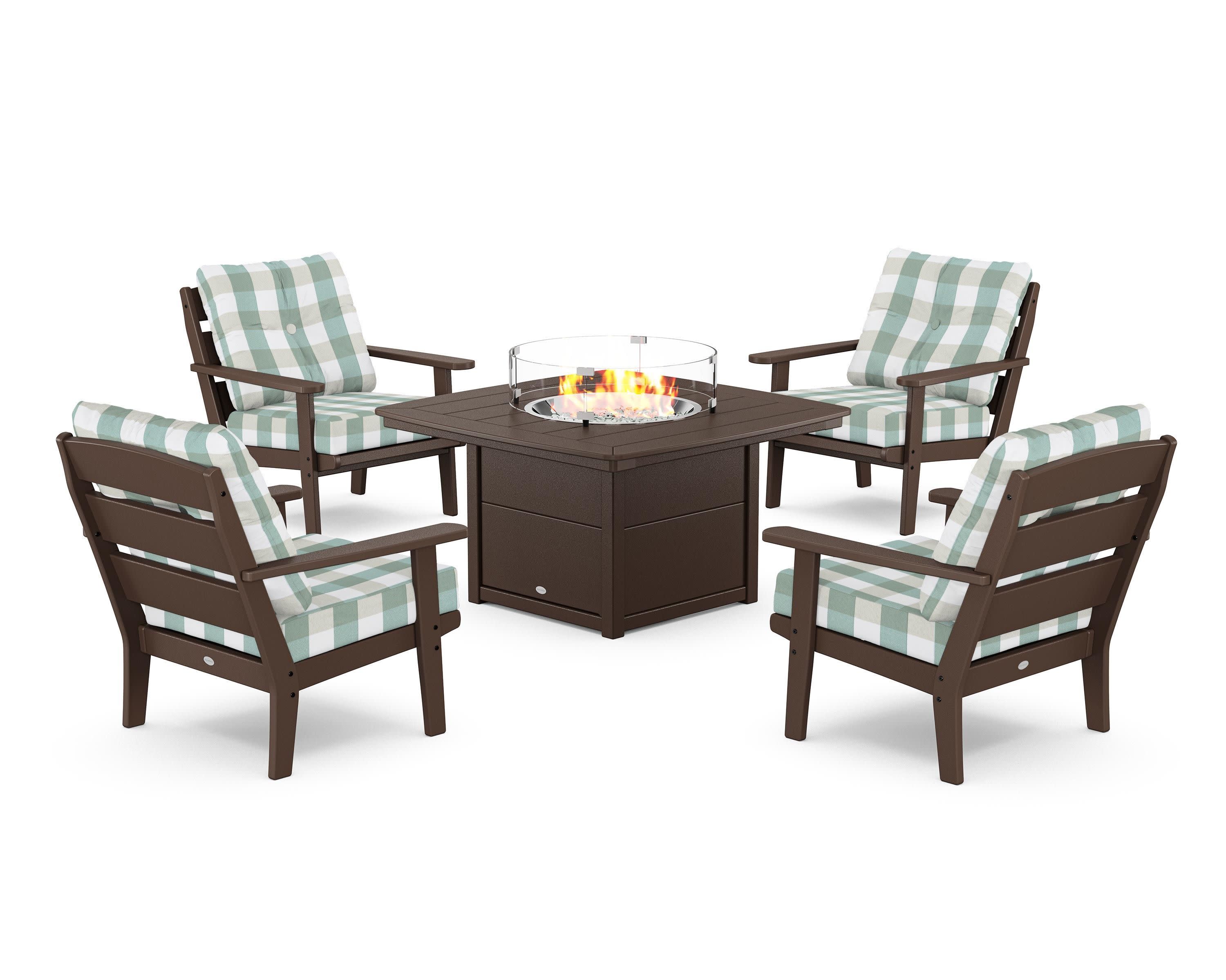 Lakeside 5-Piece Deep Seating Set with Nautical Fire Pit Table - Image 18