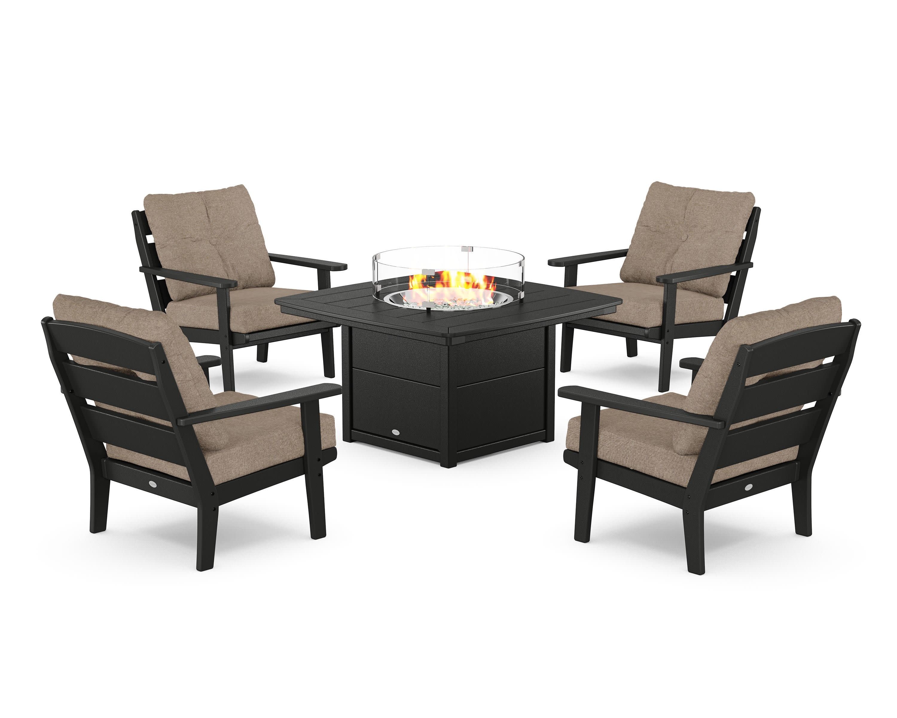 Lakeside 5-Piece Deep Seating Set with Nautical Fire Pit Table - Image 189