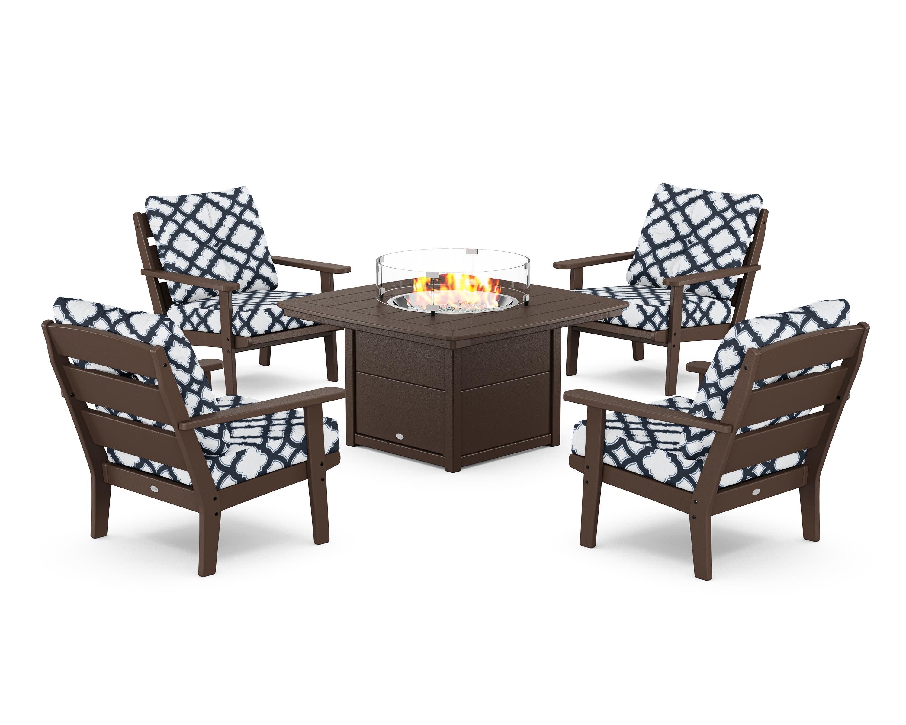 Lakeside 5-Piece Deep Seating Set with Nautical Fire Pit Table - Image 19
