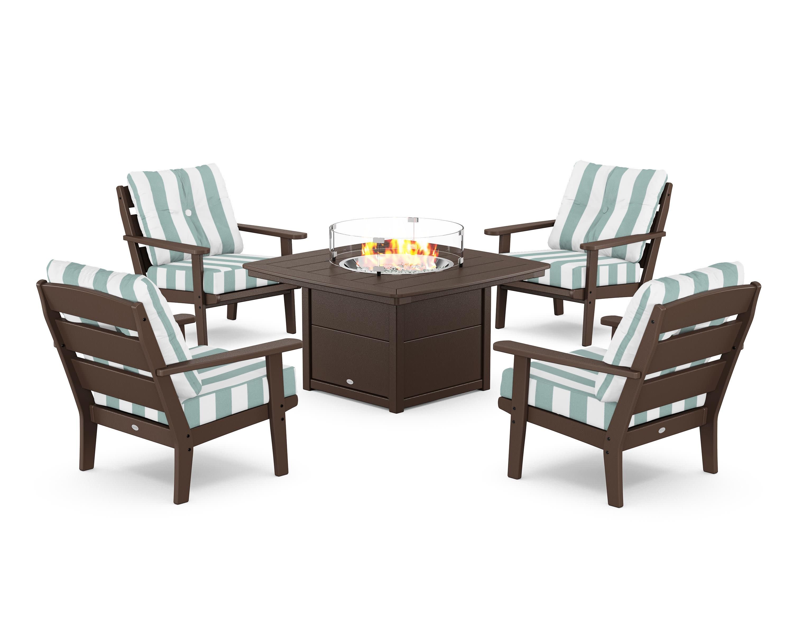 Lakeside 5-Piece Deep Seating Set with Nautical Fire Pit Table - Image 190