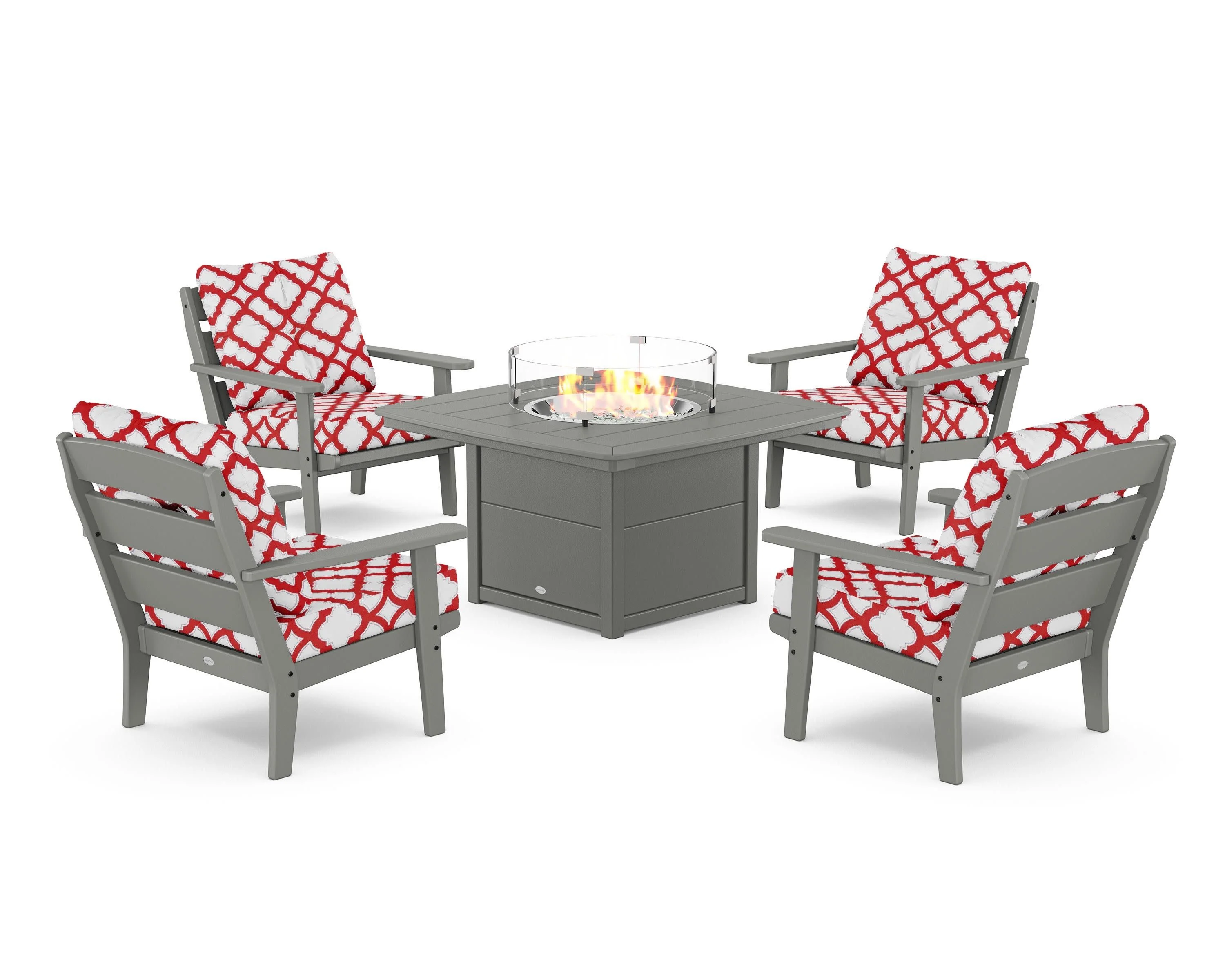 Lakeside 5-Piece Deep Seating Set with Nautical Fire Pit Table - Image 196