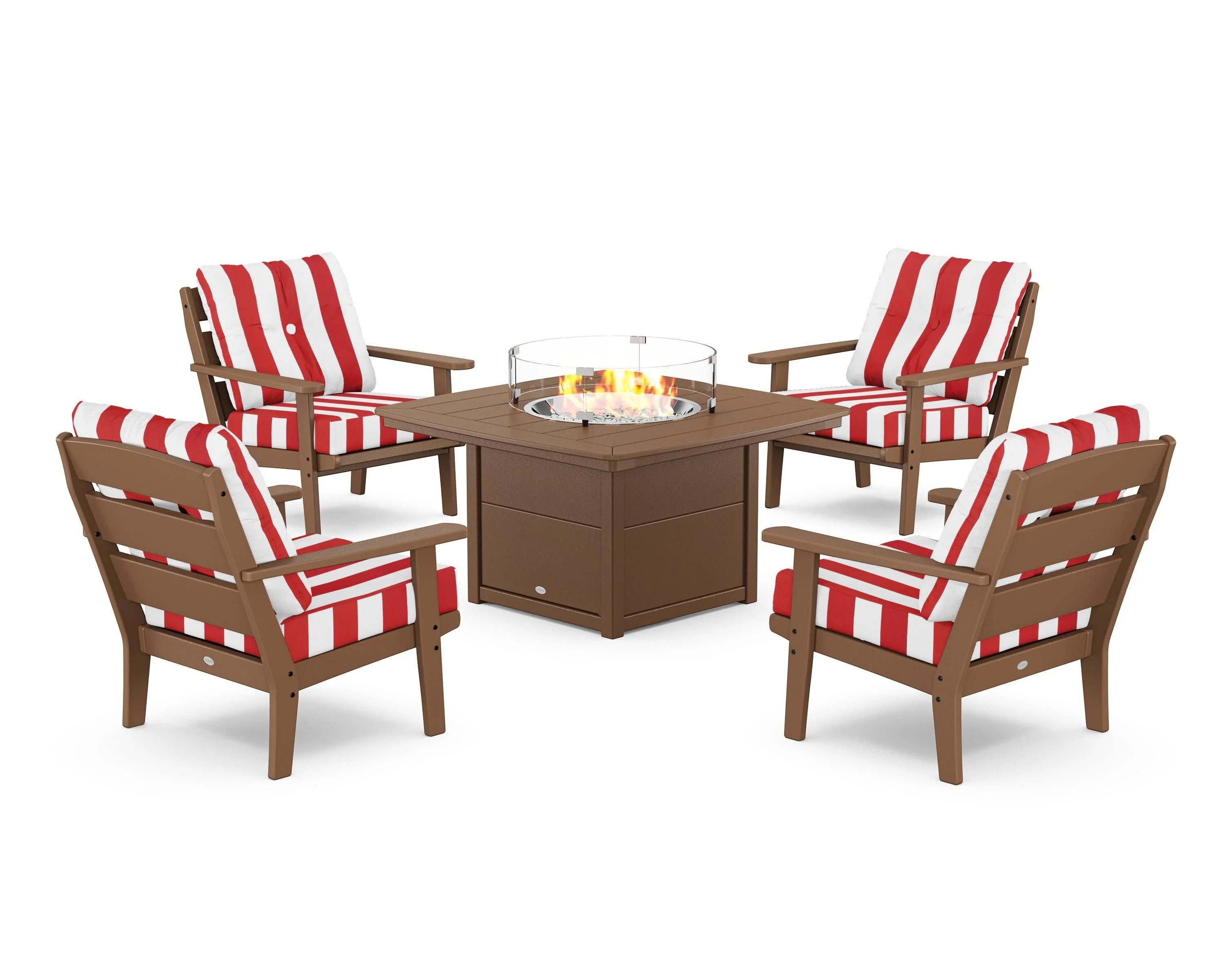 Lakeside 5-Piece Deep Seating Set with Nautical Fire Pit Table - Image 199