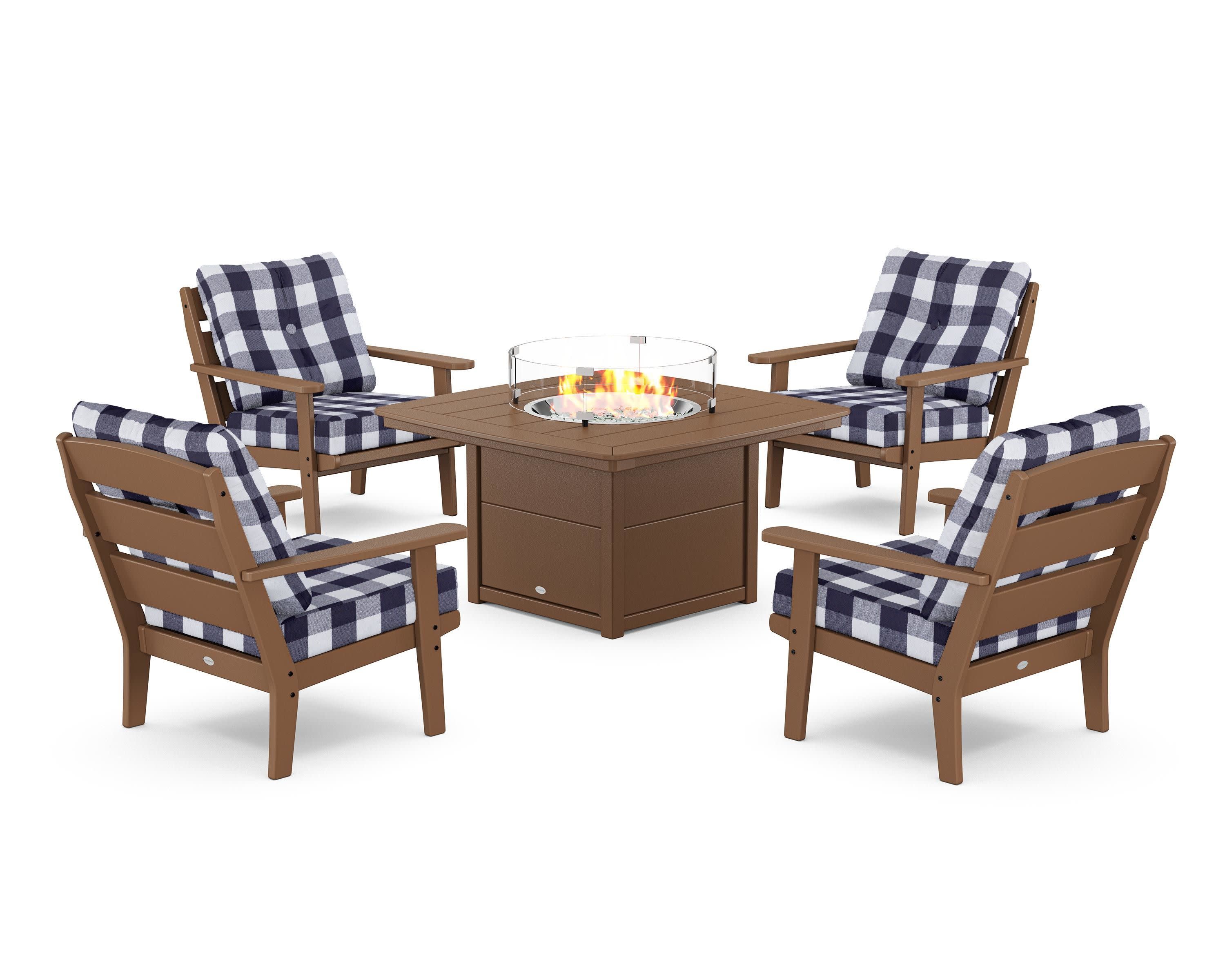 Lakeside 5-Piece Deep Seating Set with Nautical Fire Pit Table - Image 200