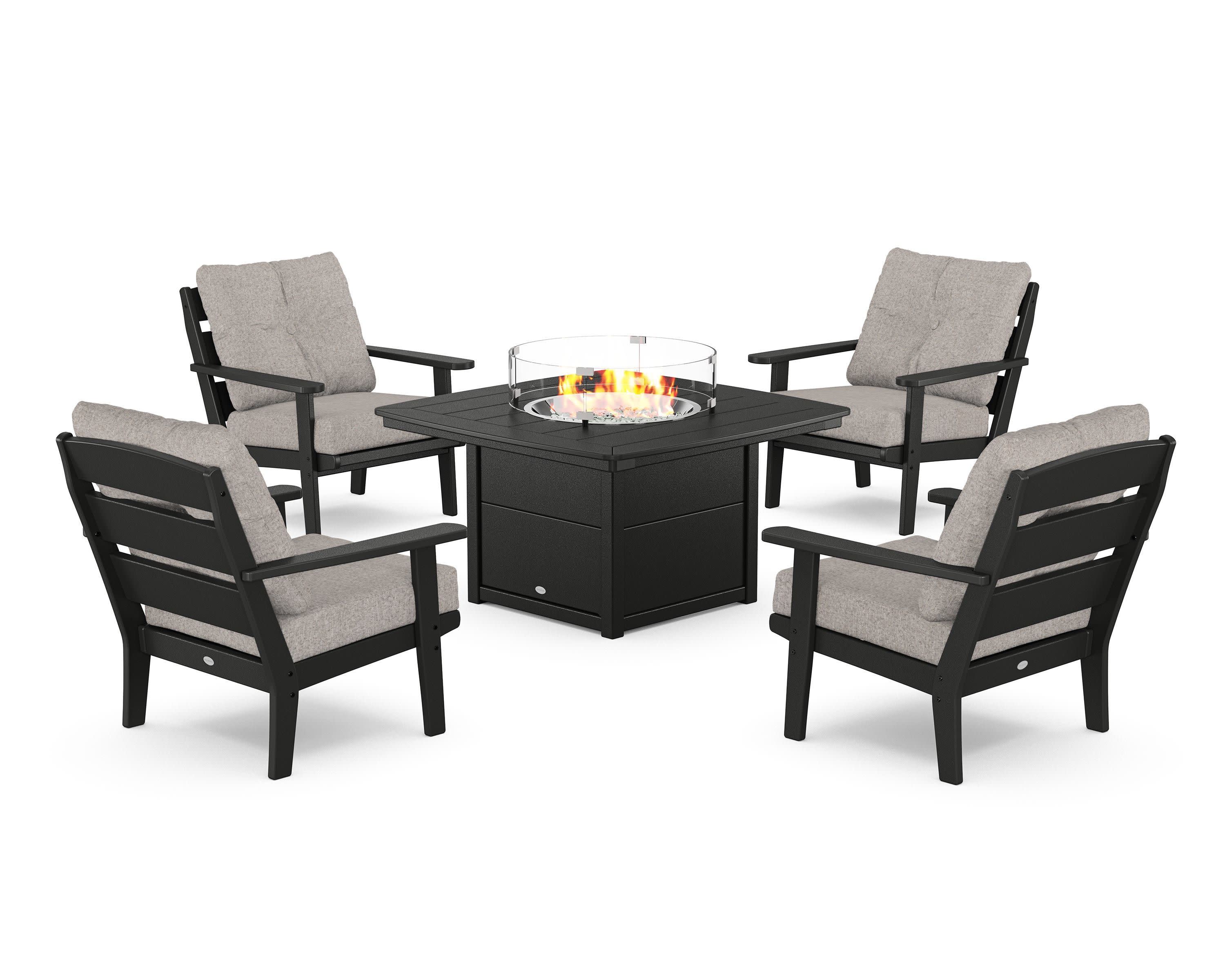 Lakeside 5-Piece Deep Seating Set with Nautical Fire Pit Table - Image 204