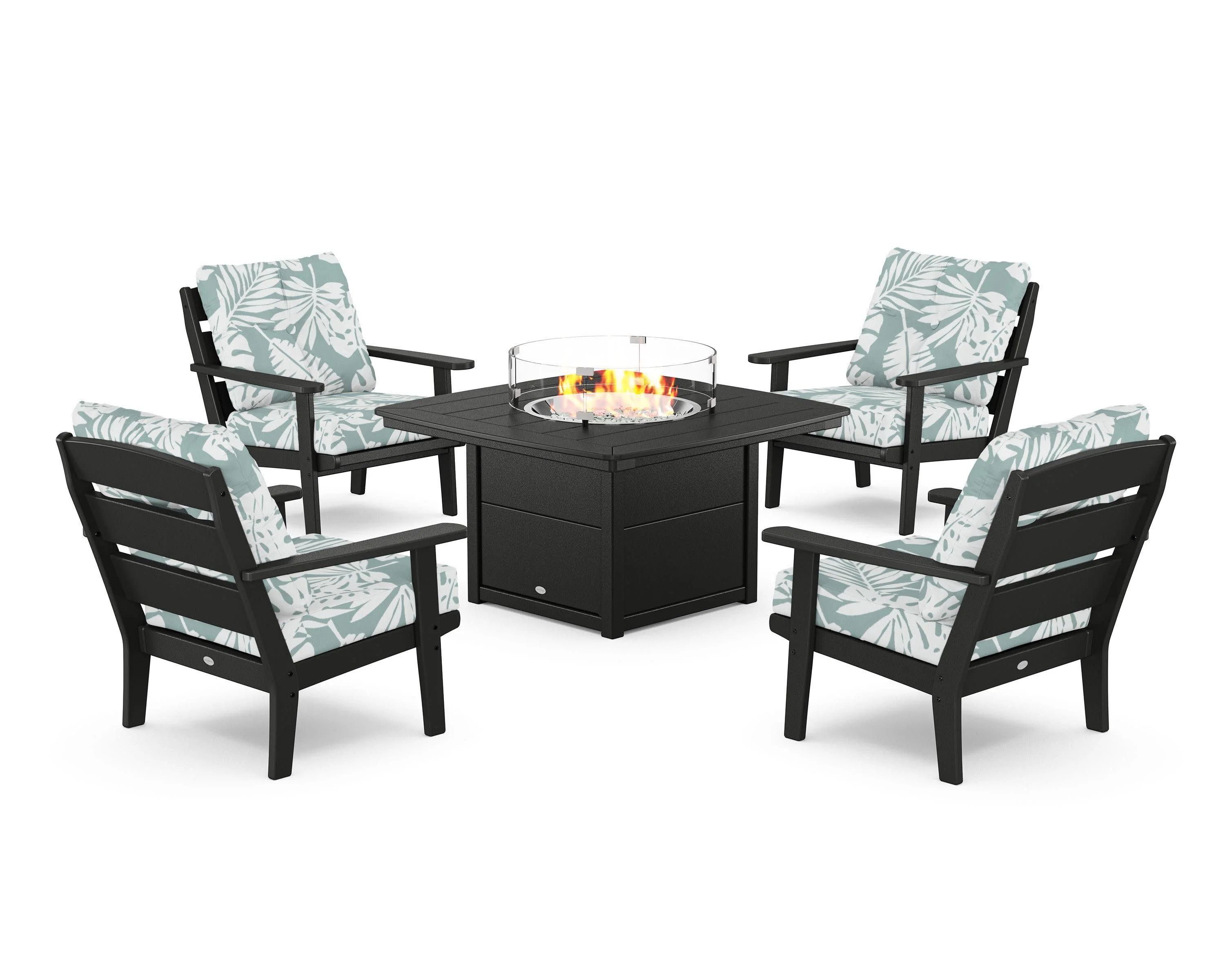 Lakeside 5-Piece Deep Seating Set with Nautical Fire Pit Table - Image 206