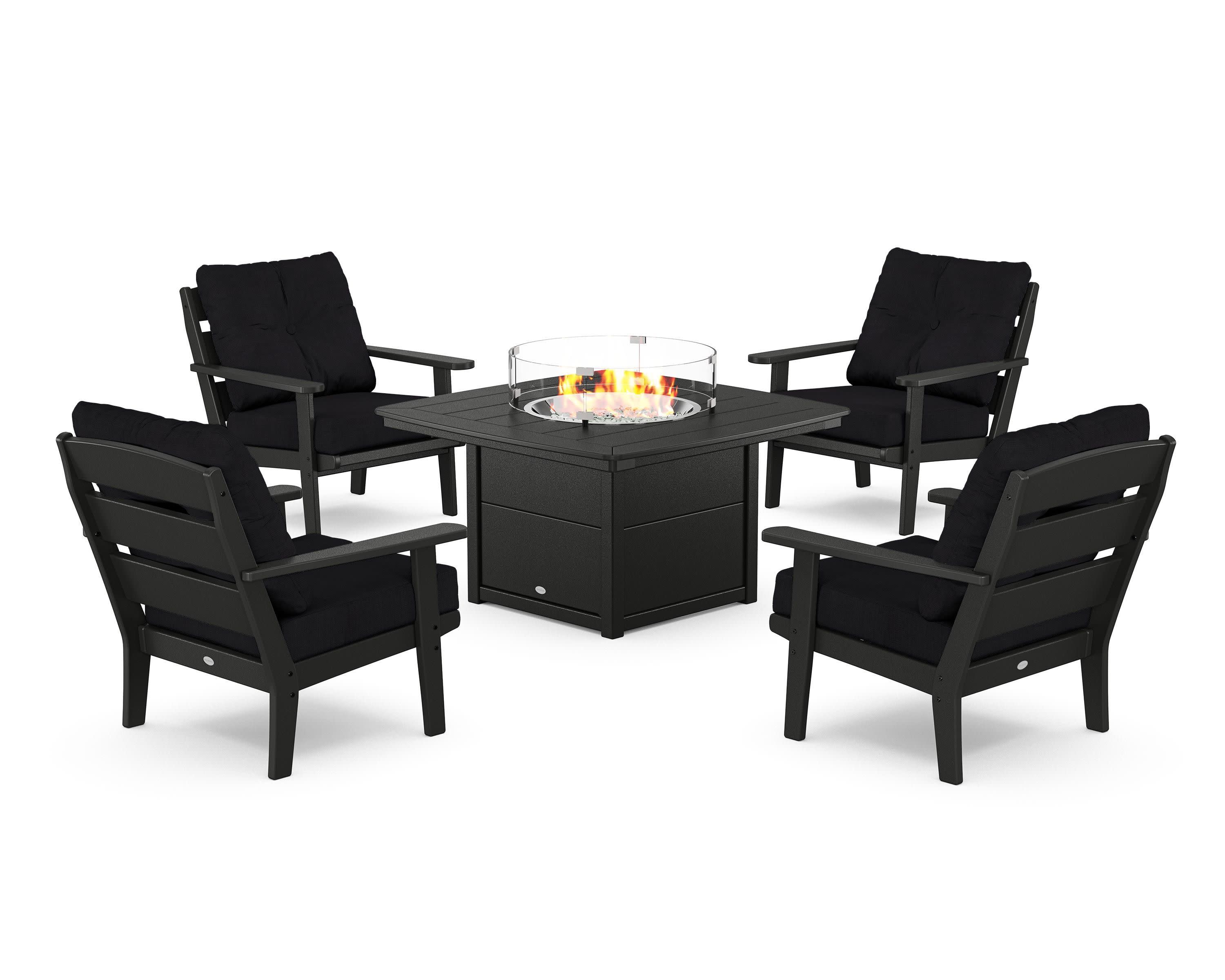Lakeside 5-Piece Deep Seating Set with Nautical Fire Pit Table - Image 207
