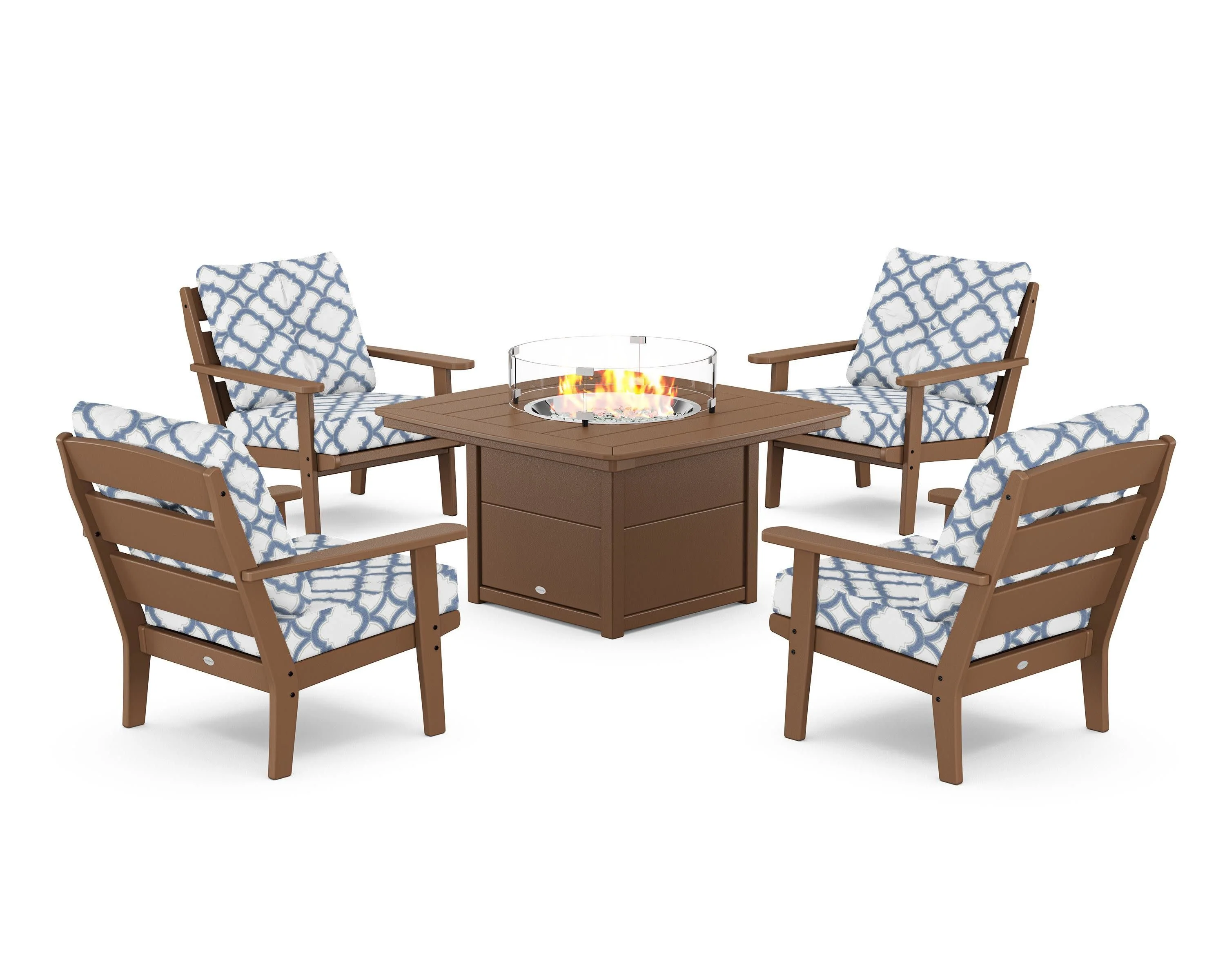 Lakeside 5-Piece Deep Seating Set with Nautical Fire Pit Table - Image 209