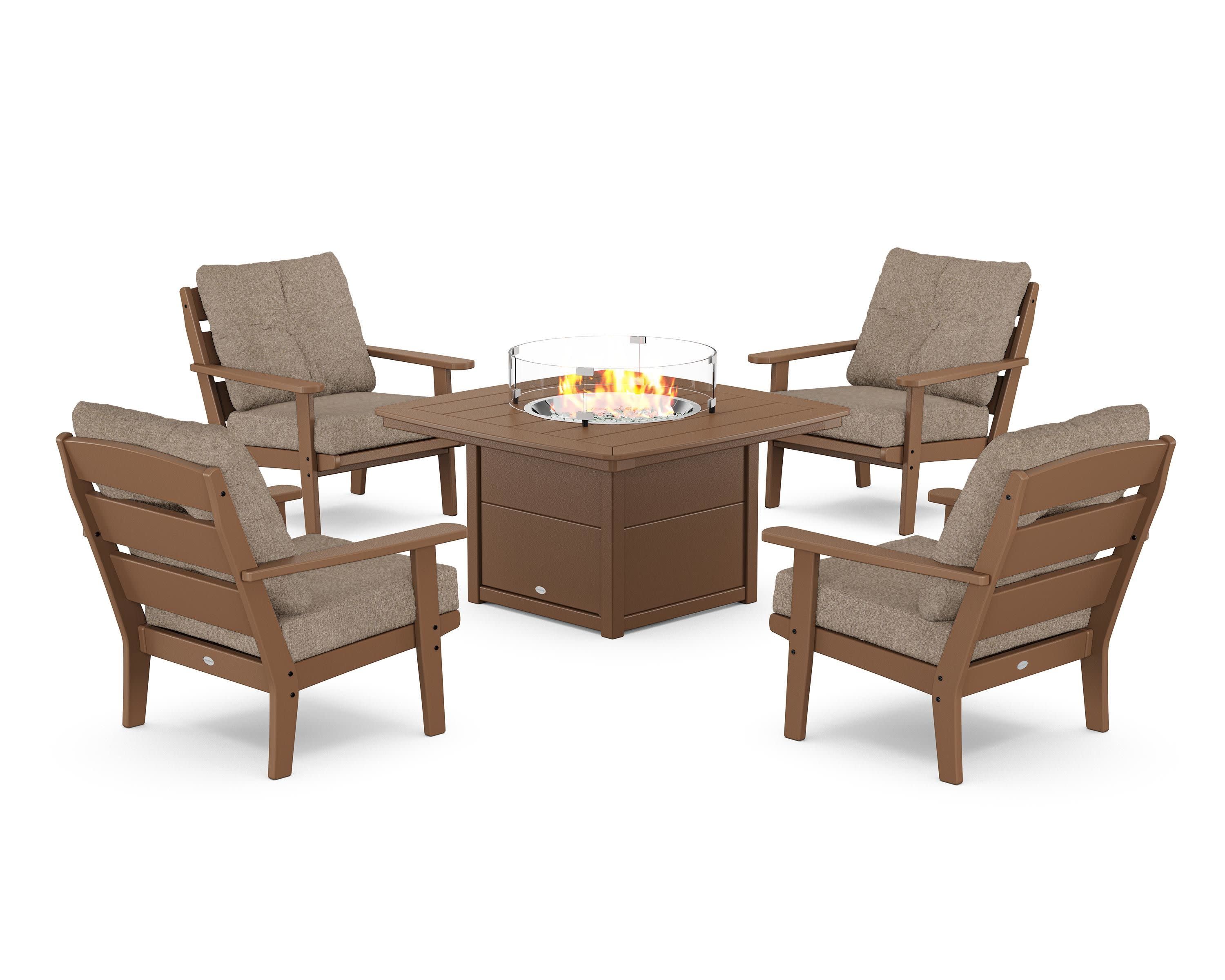 Lakeside 5-Piece Deep Seating Set with Nautical Fire Pit Table - Image 21