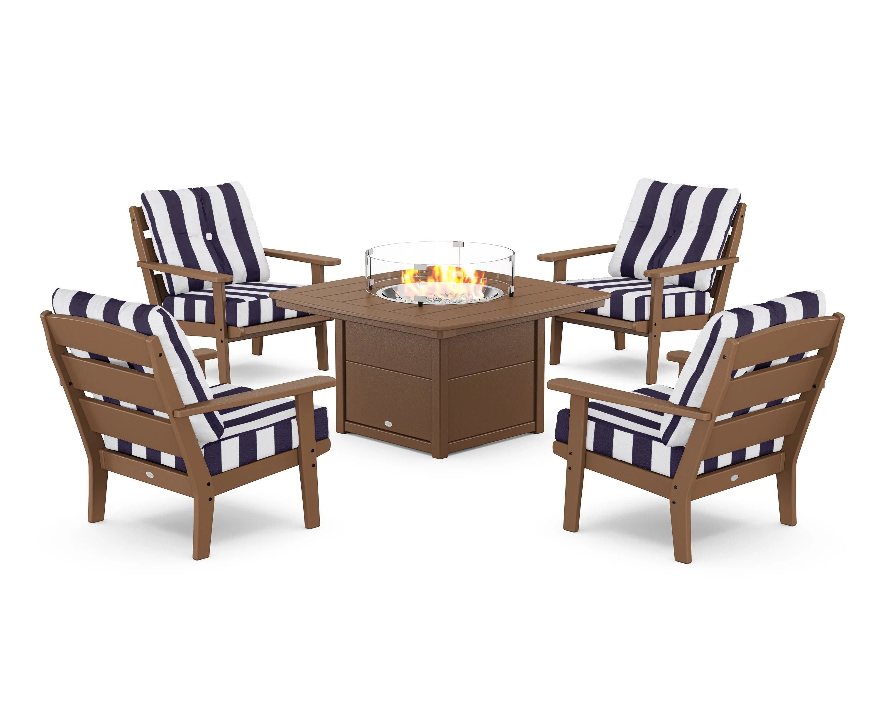 Lakeside 5-Piece Deep Seating Set with Nautical Fire Pit Table - Image 22