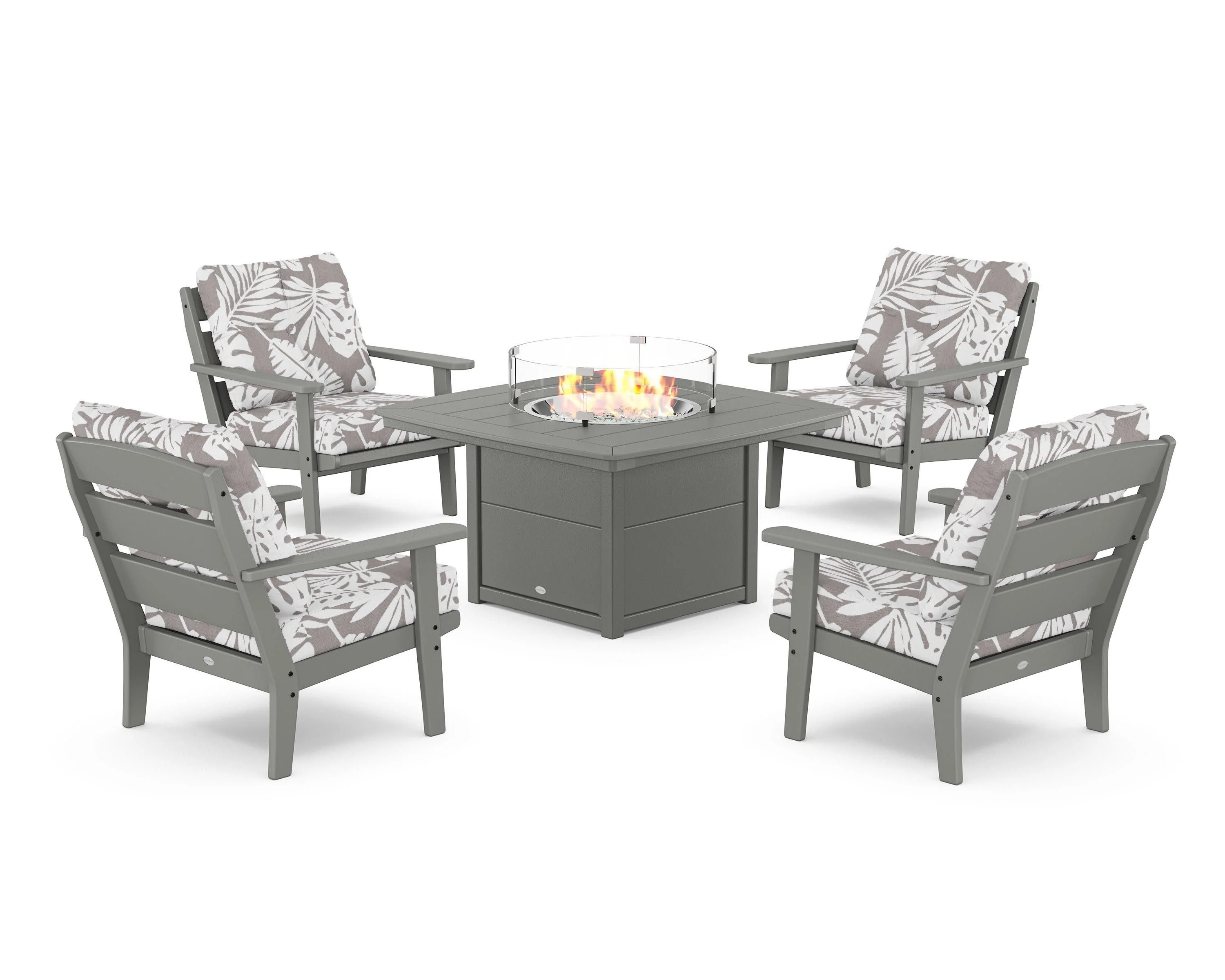 Lakeside 5-Piece Deep Seating Set with Nautical Fire Pit Table - Image 23