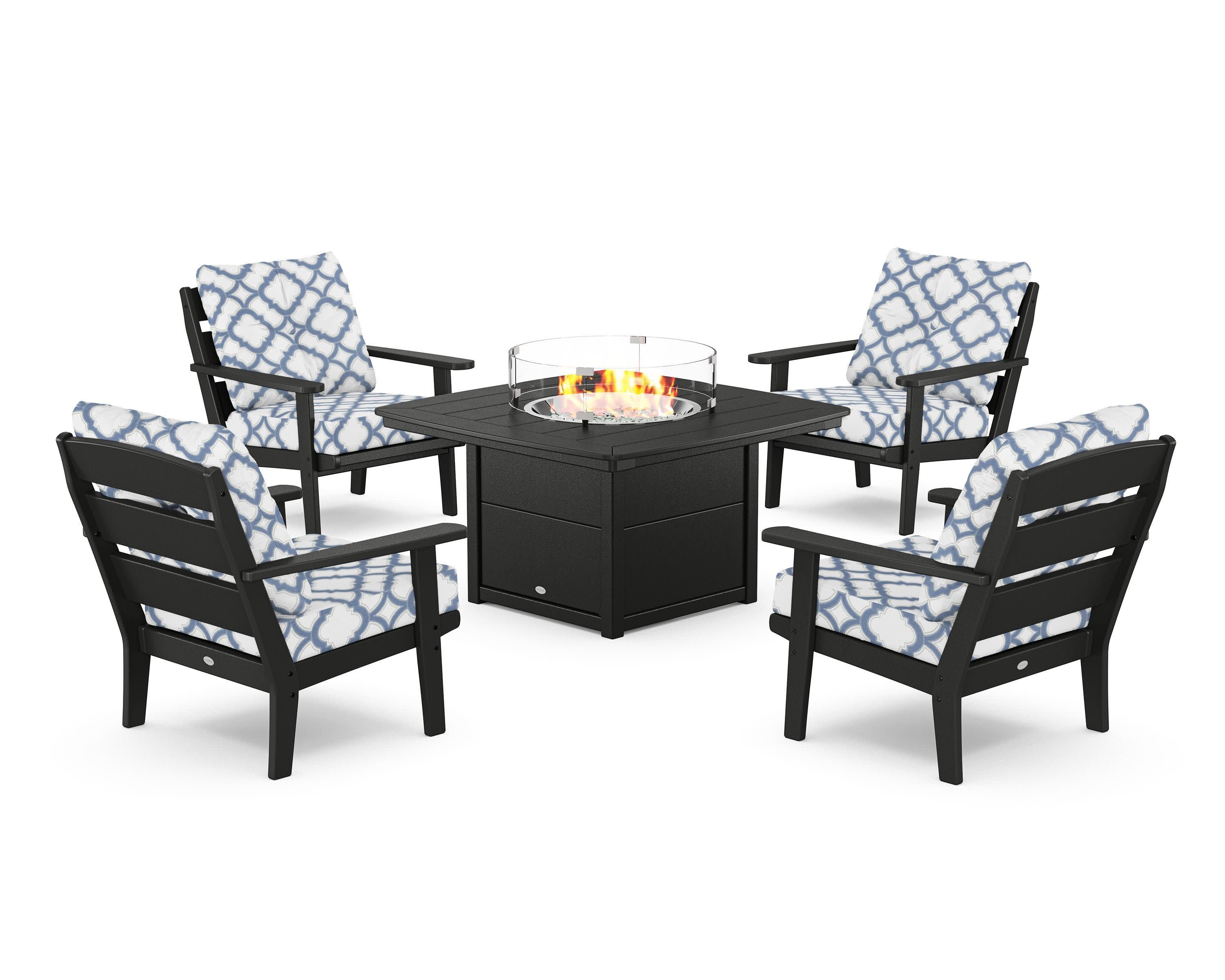Lakeside 5-Piece Deep Seating Set with Nautical Fire Pit Table - Image 24