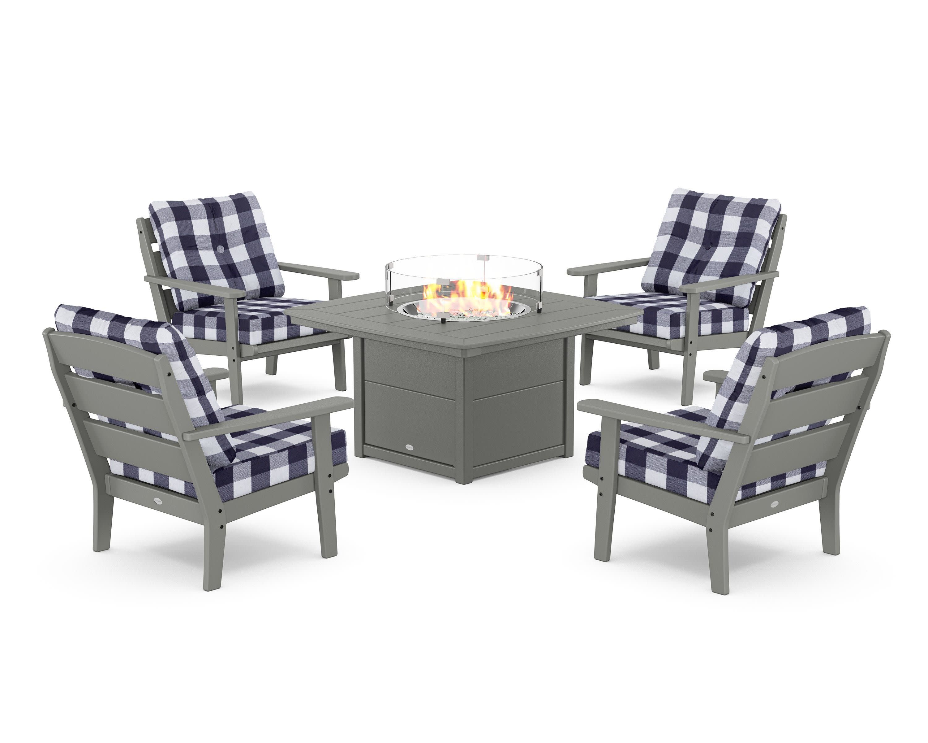 Lakeside 5-Piece Deep Seating Set with Nautical Fire Pit Table - Image 26