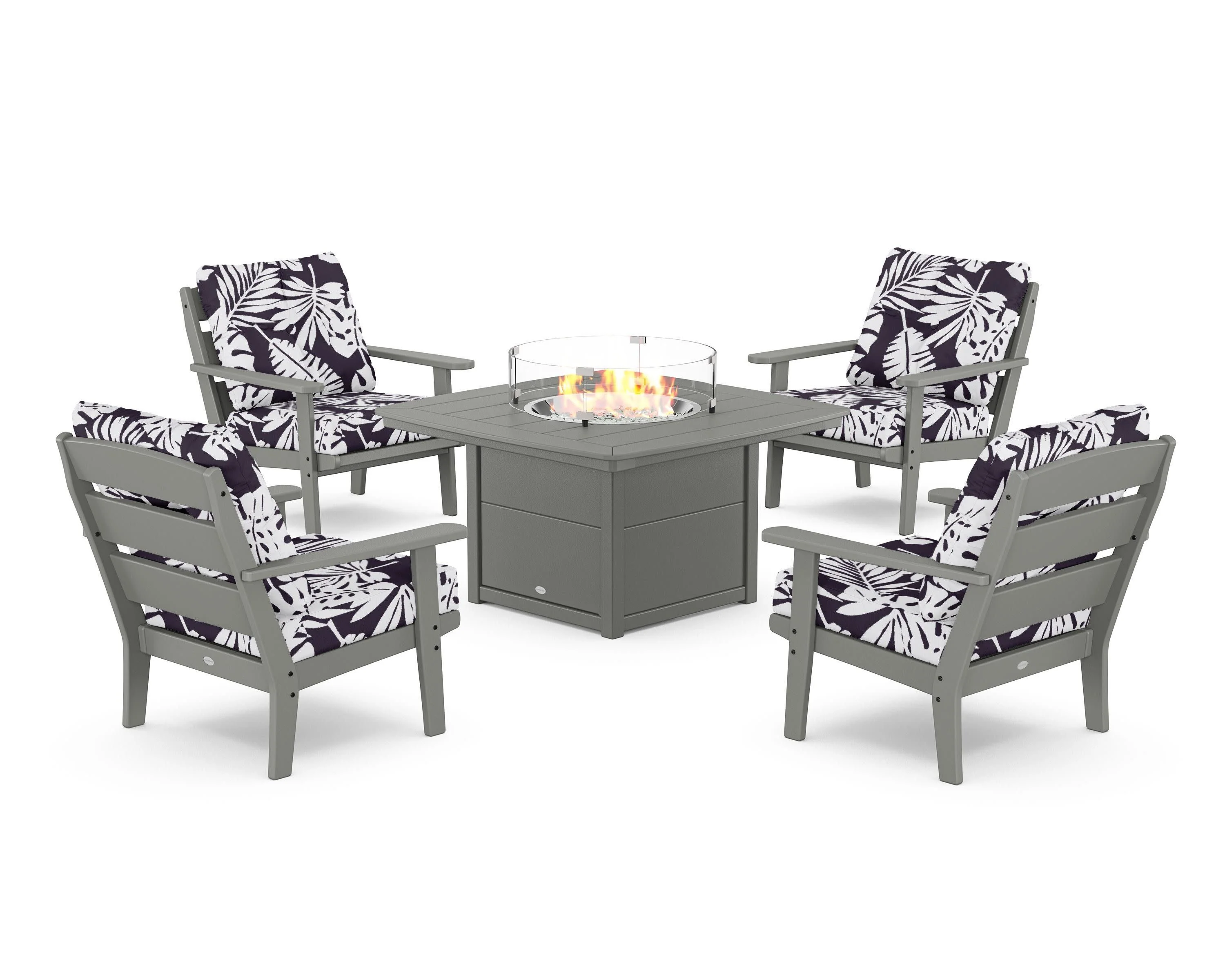 Lakeside 5-Piece Deep Seating Set with Nautical Fire Pit Table - Image 28