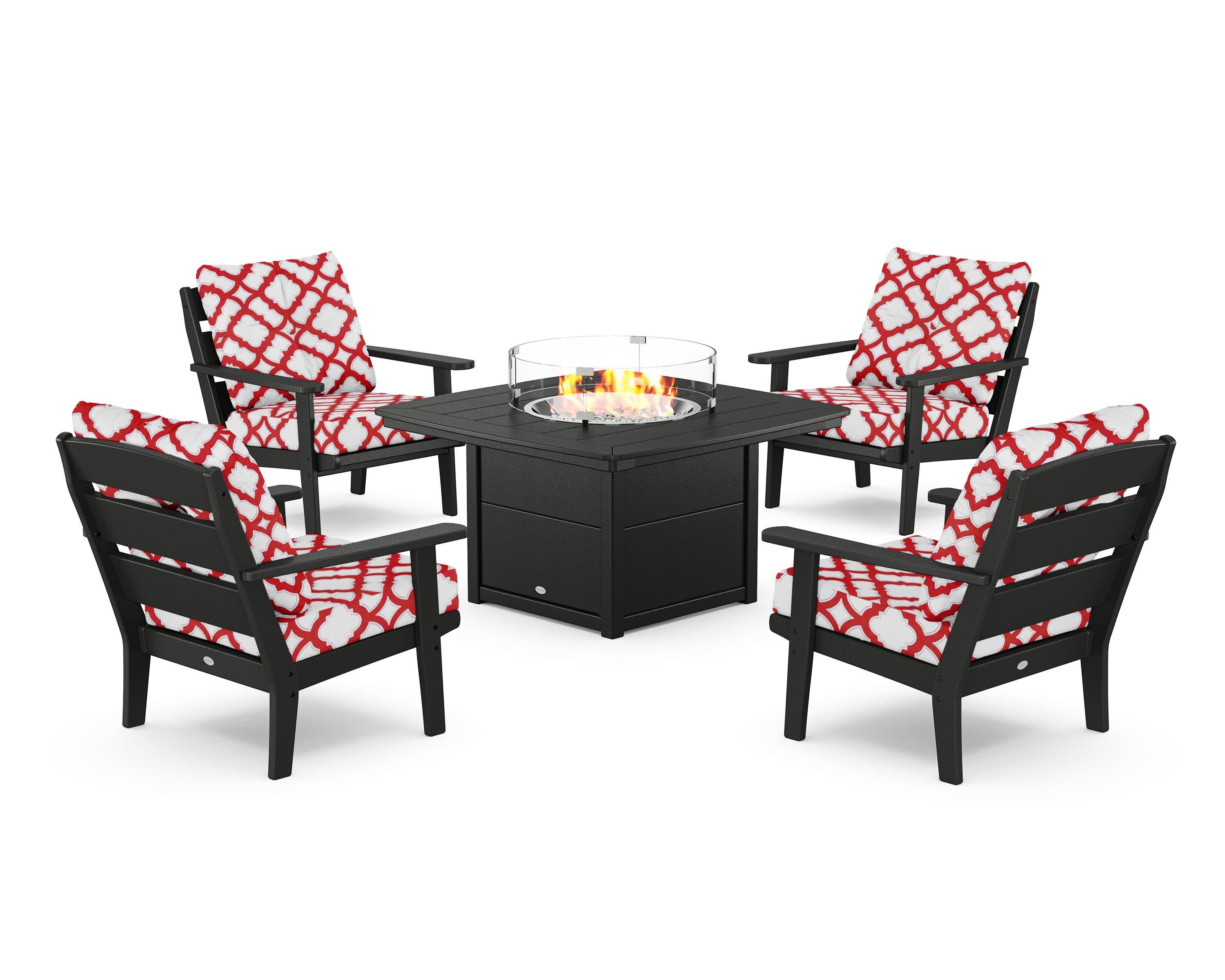 Lakeside 5-Piece Deep Seating Set with Nautical Fire Pit Table - Image 29