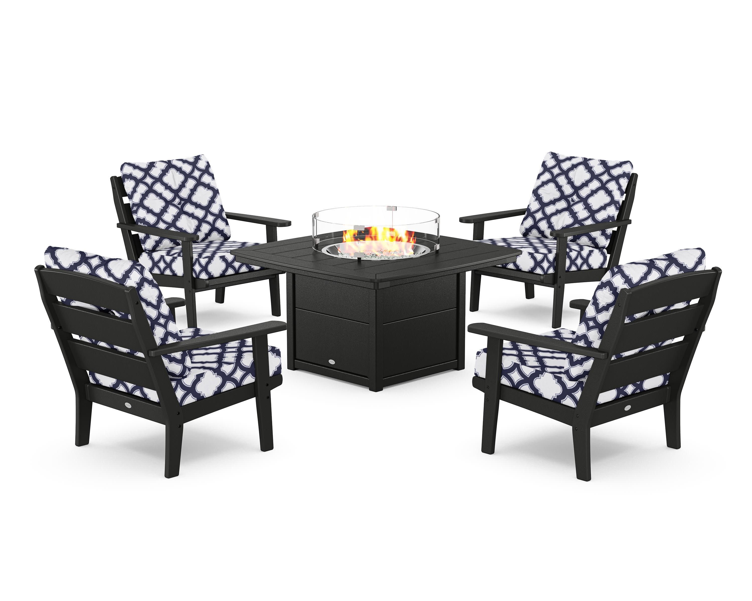 Lakeside 5-Piece Deep Seating Set with Nautical Fire Pit Table - Image 31