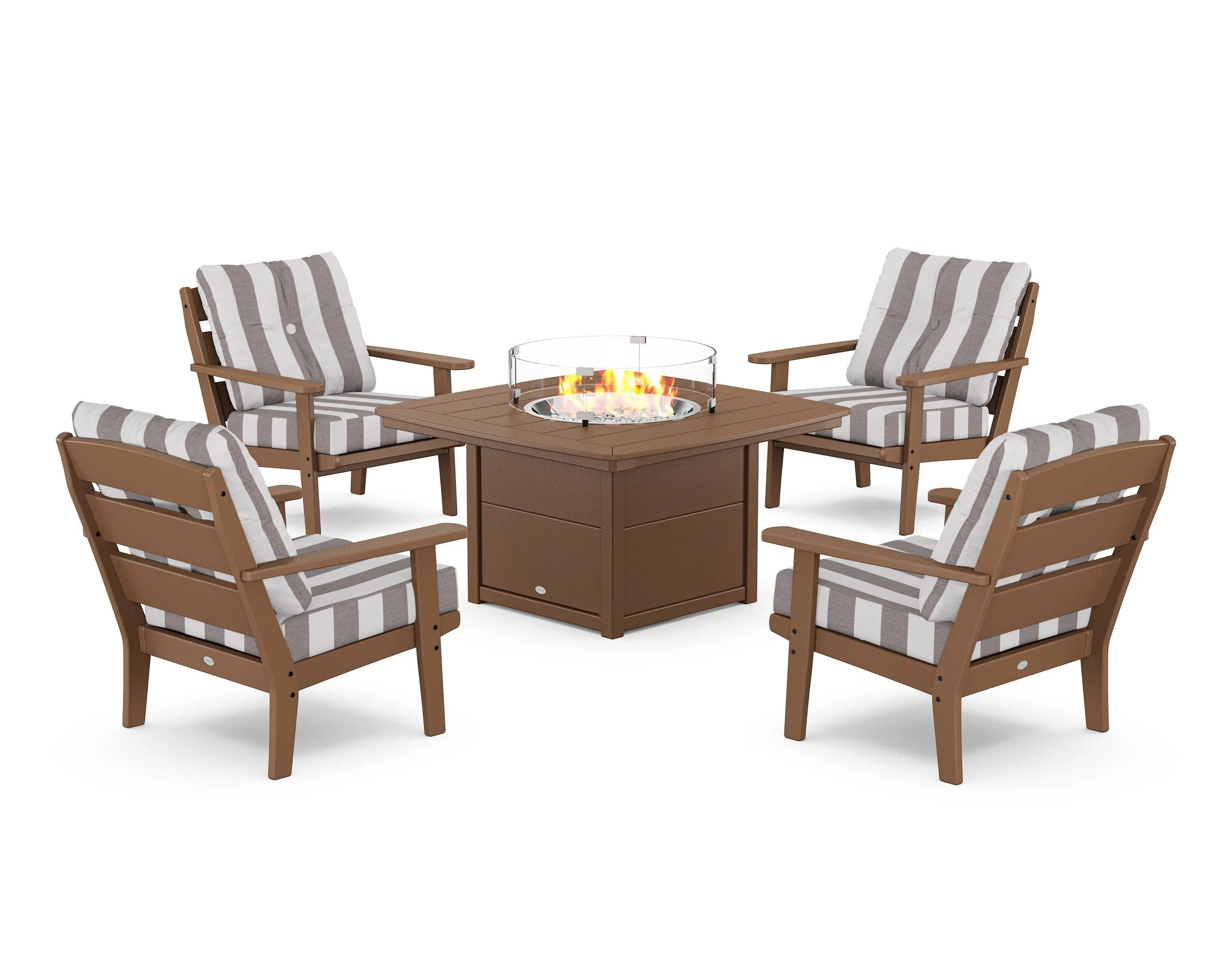 Lakeside 5-Piece Deep Seating Set with Nautical Fire Pit Table - Image 33