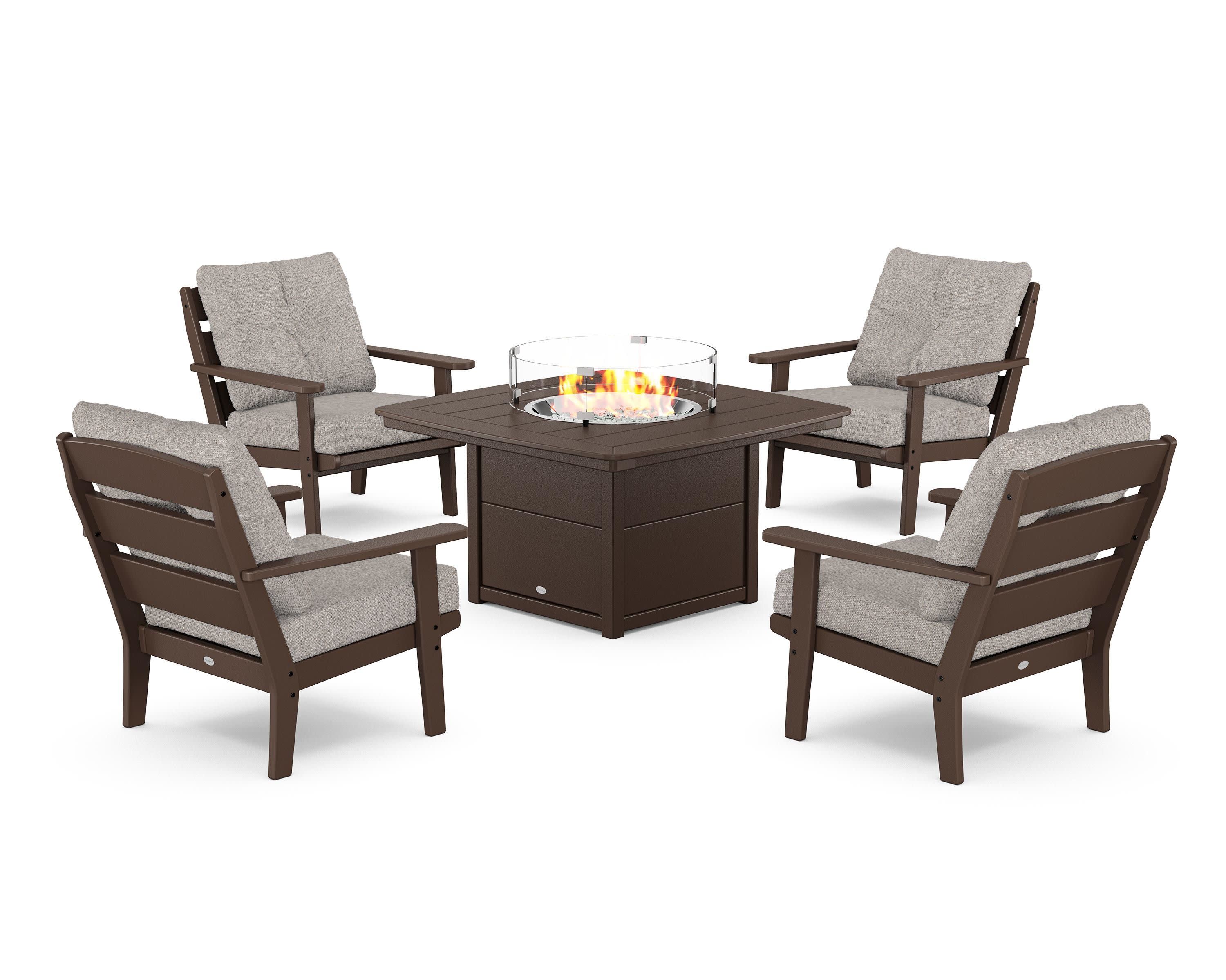 Lakeside 5-Piece Deep Seating Set with Nautical Fire Pit Table - Image 35