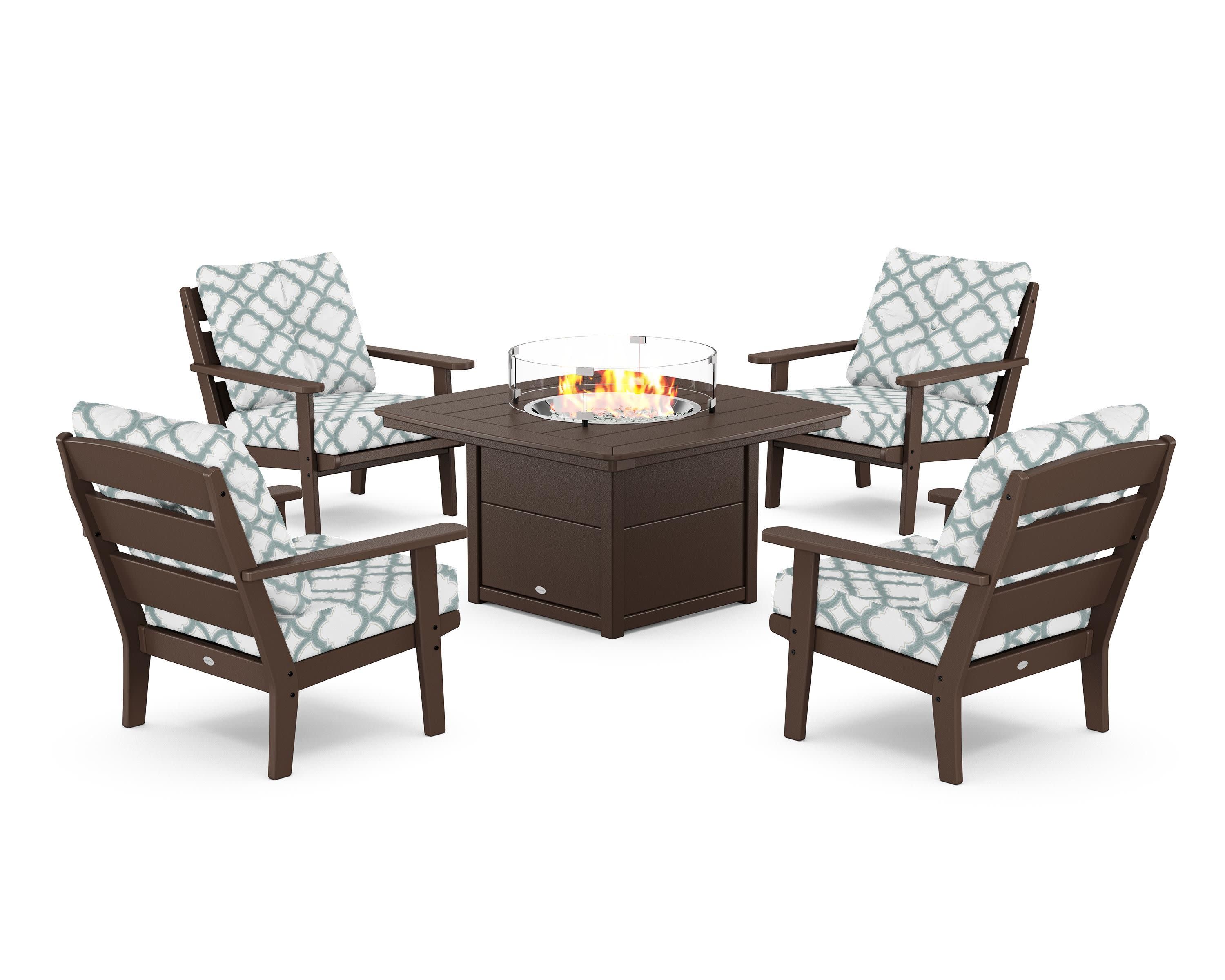 Lakeside 5-Piece Deep Seating Set with Nautical Fire Pit Table - Image 37