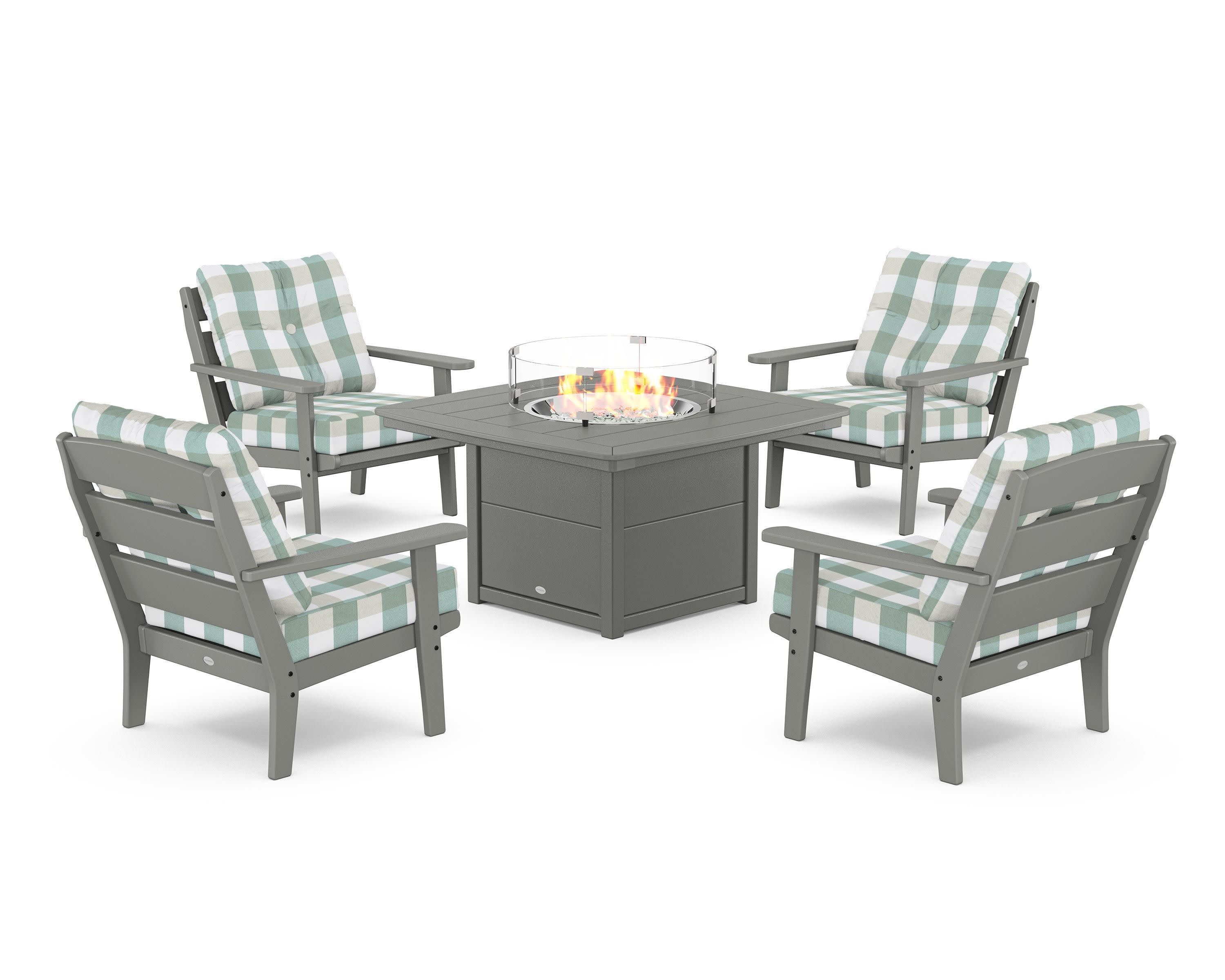 Lakeside 5-Piece Deep Seating Set with Nautical Fire Pit Table - Image 38