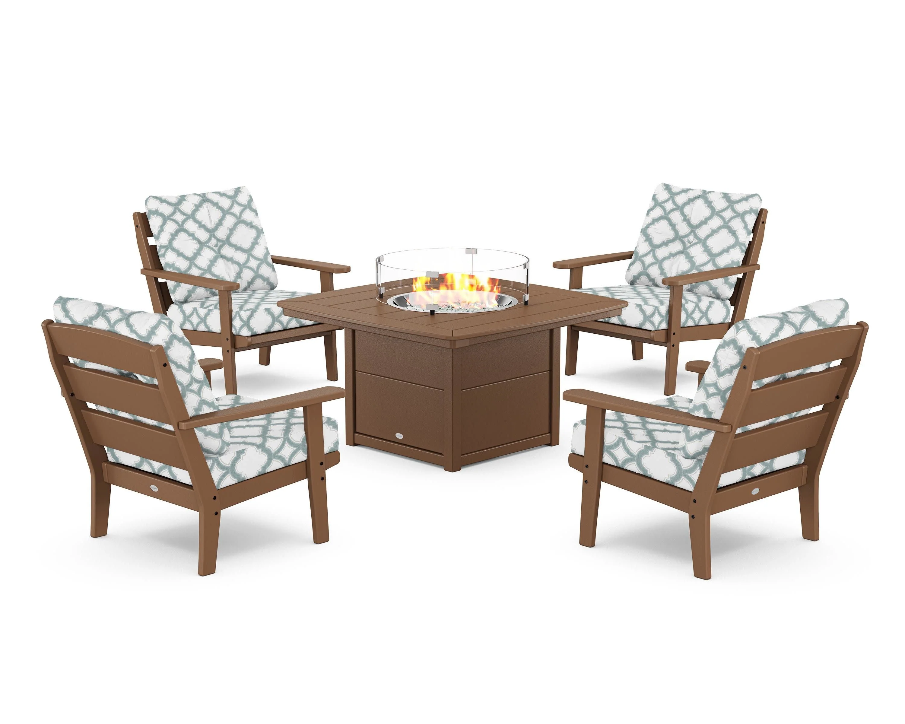 Lakeside 5-Piece Deep Seating Set with Nautical Fire Pit Table - Image 39