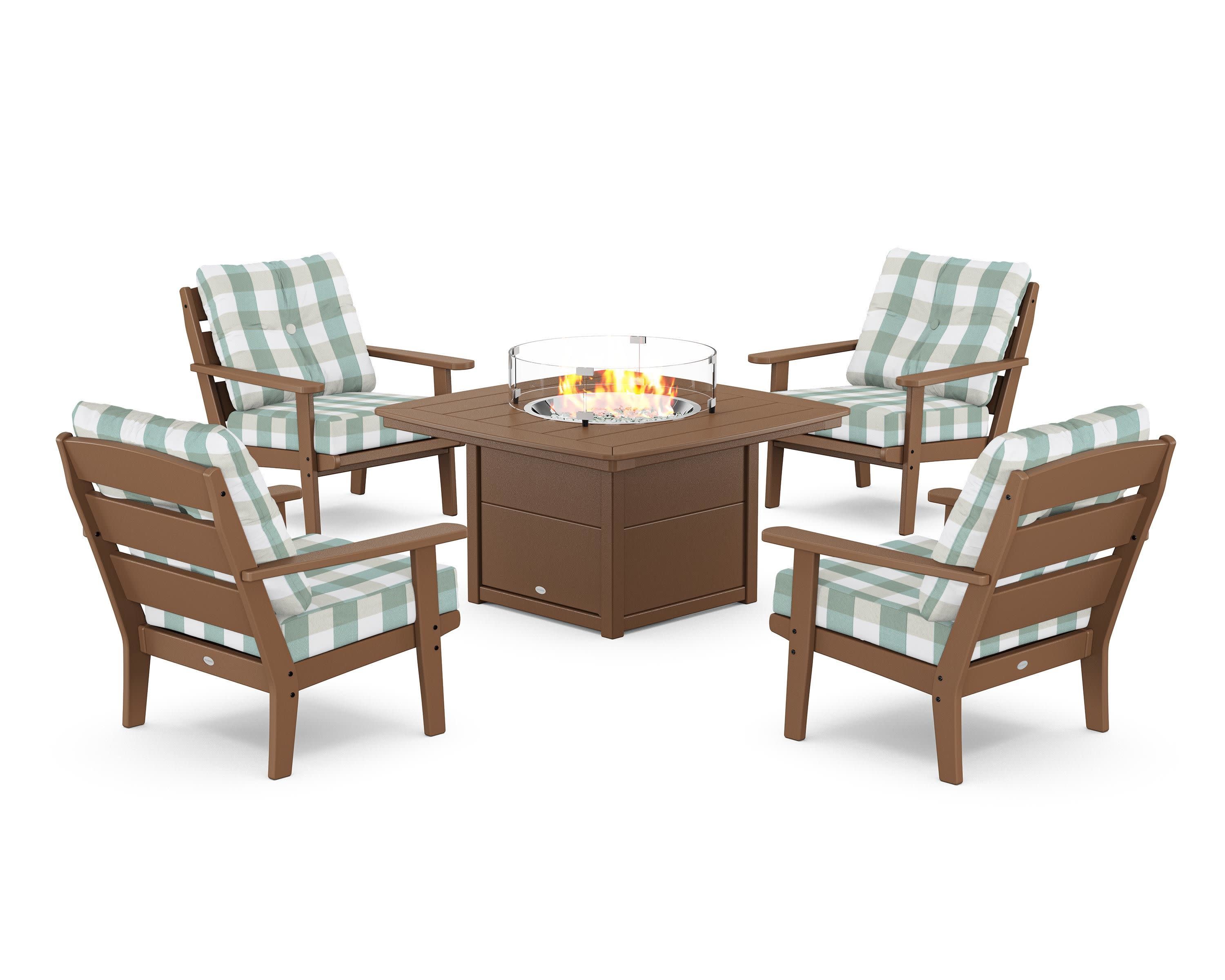 Lakeside 5-Piece Deep Seating Set with Nautical Fire Pit Table - Image 40