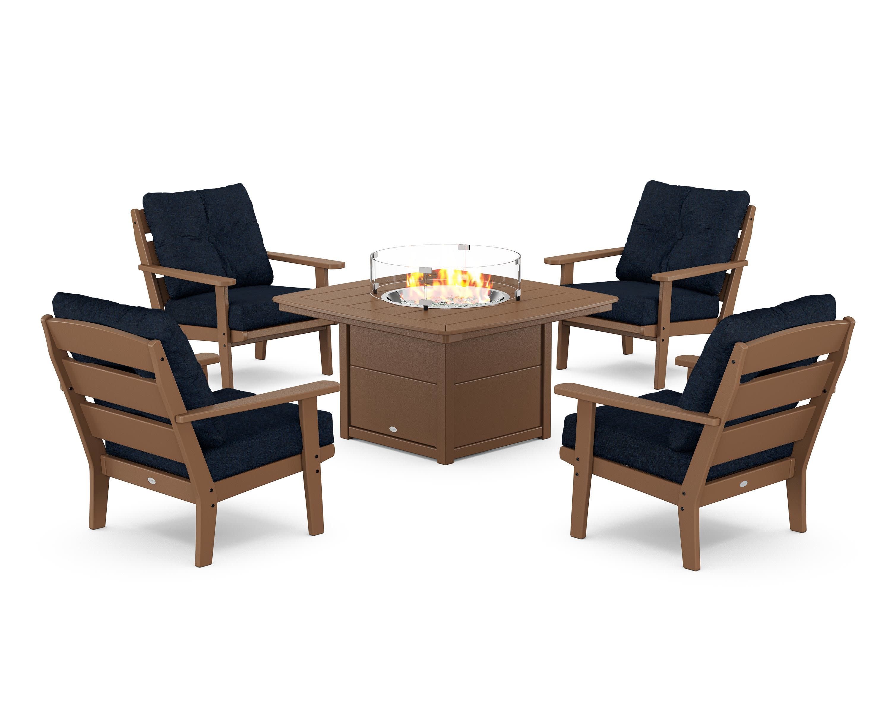 Lakeside 5-Piece Deep Seating Set with Nautical Fire Pit Table - Image 43