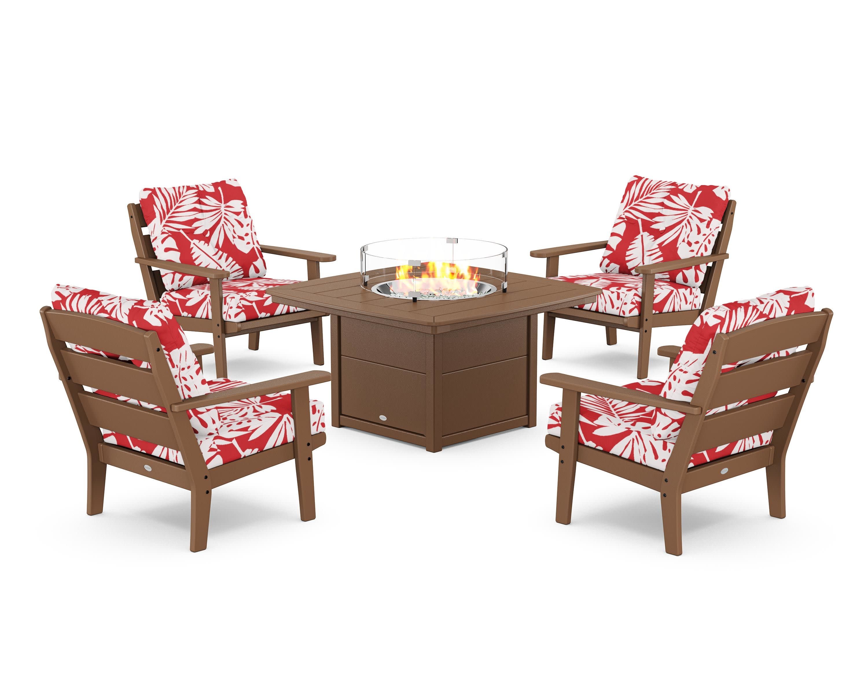 Lakeside 5-Piece Deep Seating Set with Nautical Fire Pit Table - Image 46