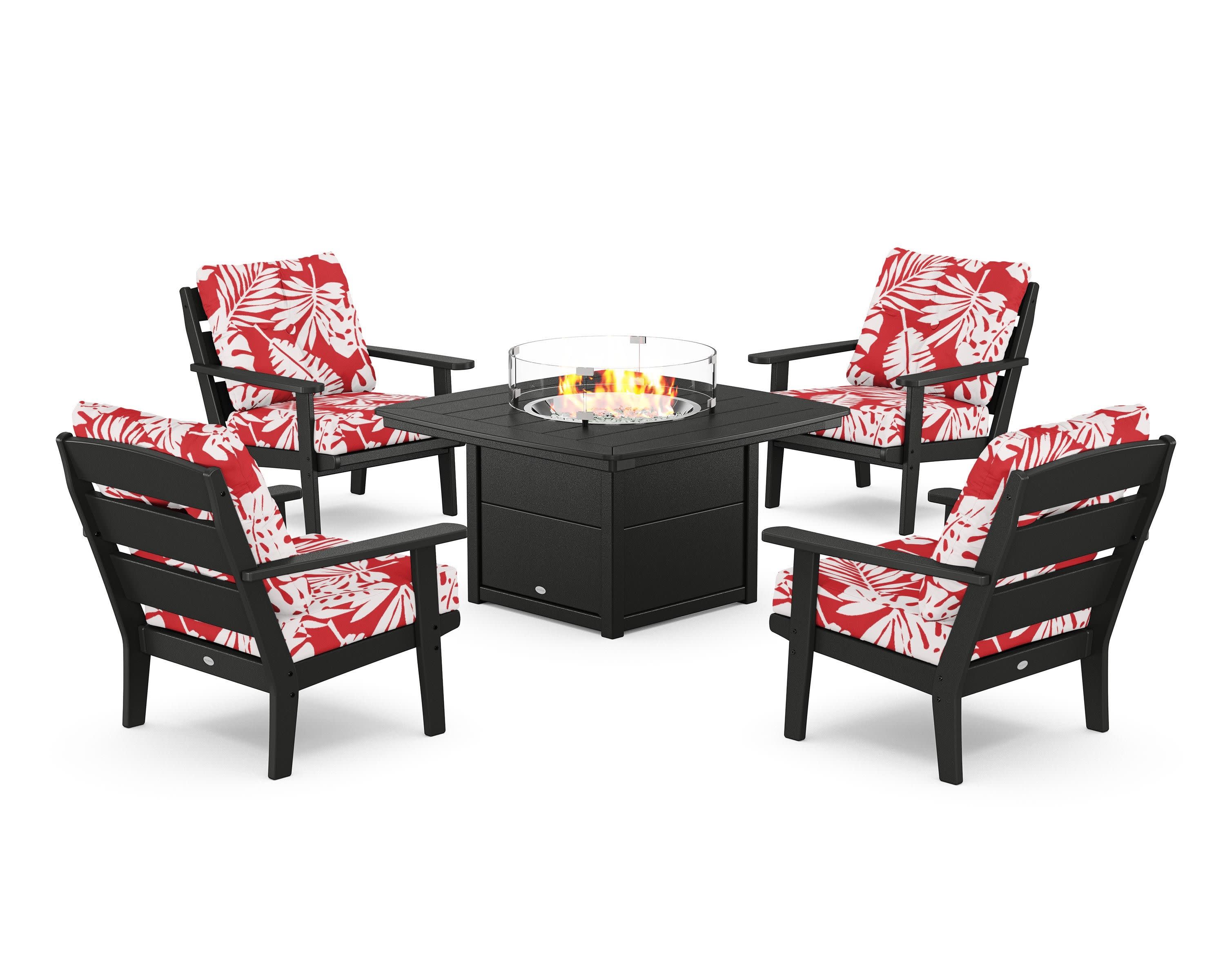 Lakeside 5-Piece Deep Seating Set with Nautical Fire Pit Table - Image 53
