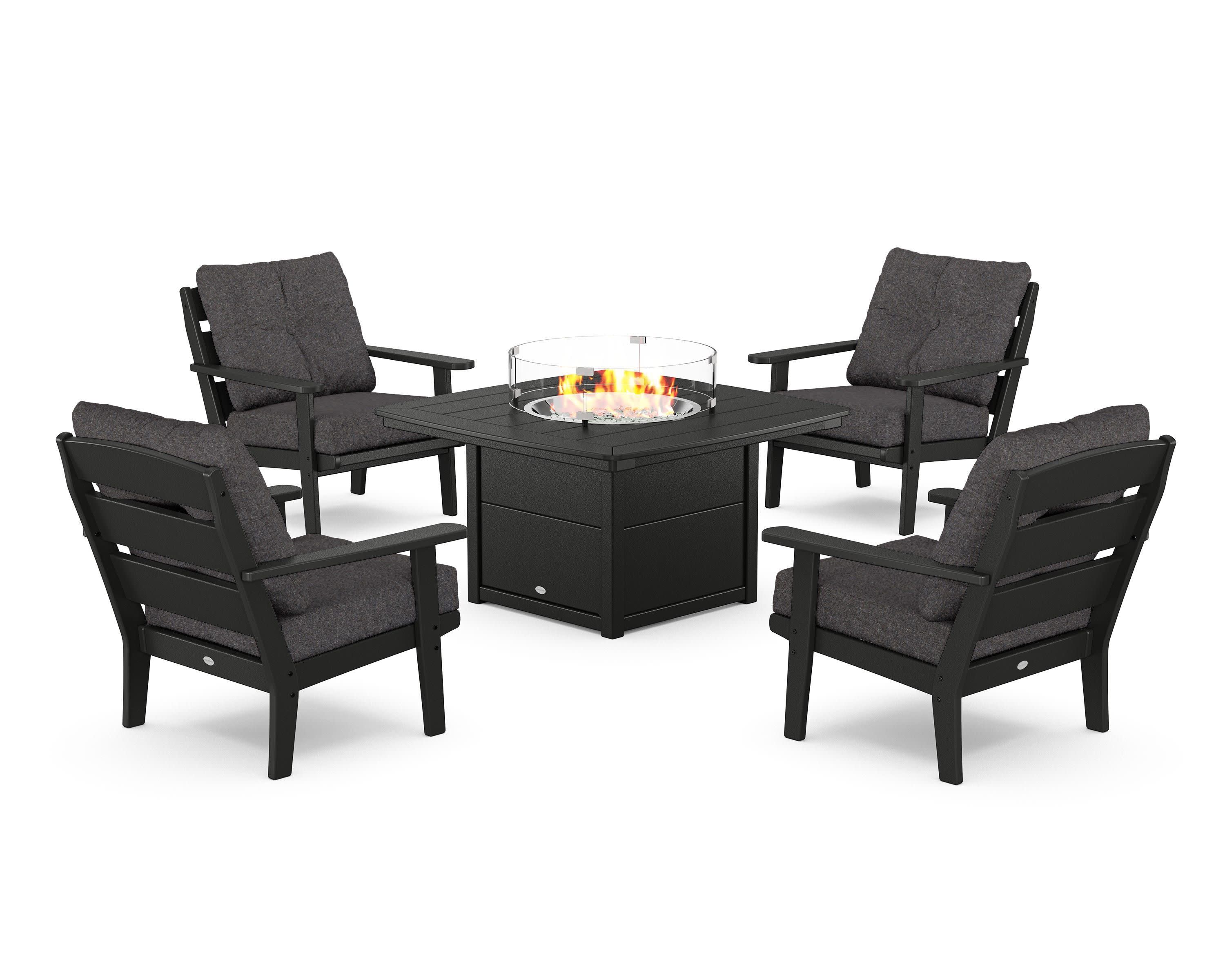 Lakeside 5-Piece Deep Seating Set with Nautical Fire Pit Table - Image 57