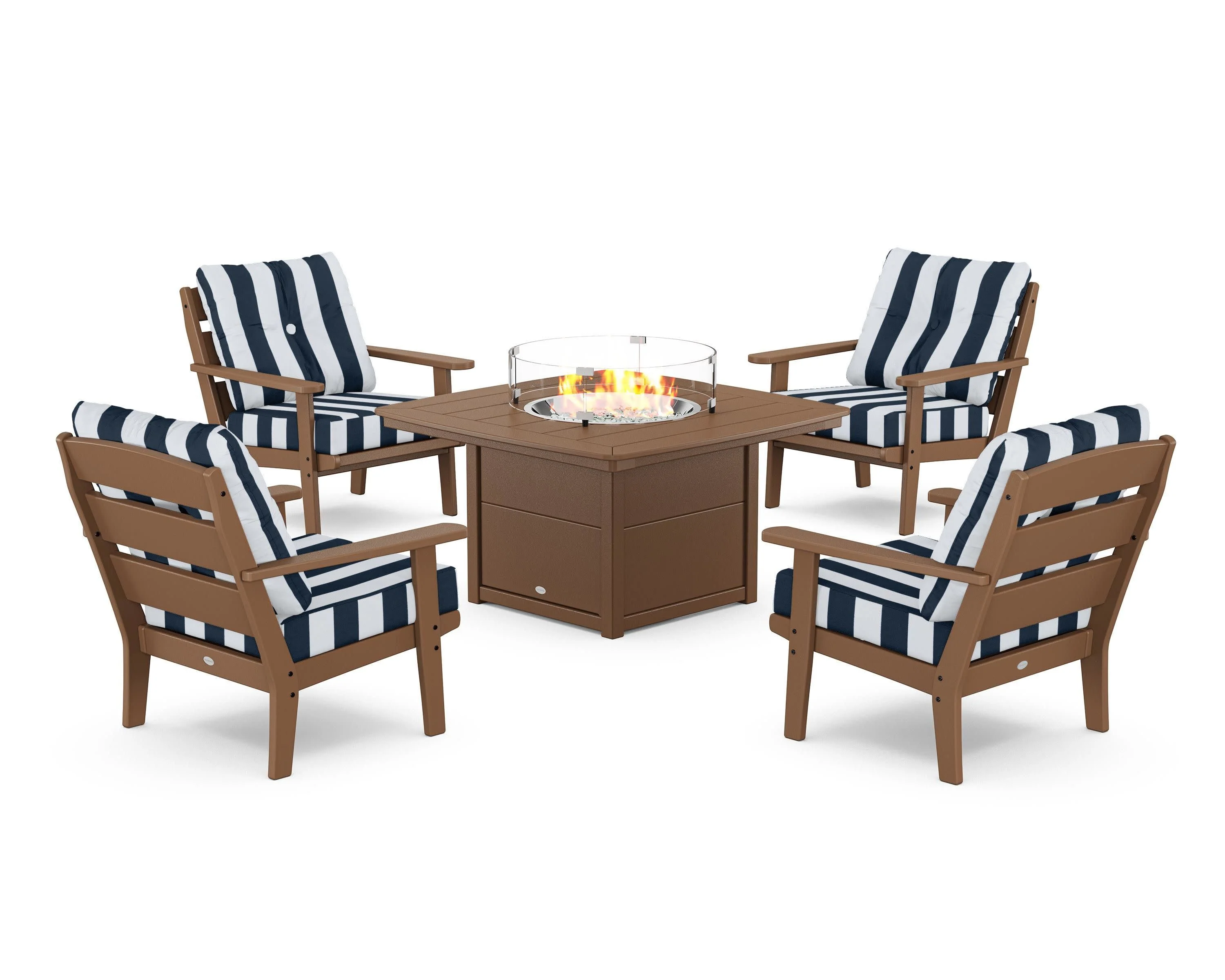 Lakeside 5-Piece Deep Seating Set with Nautical Fire Pit Table - Image 58