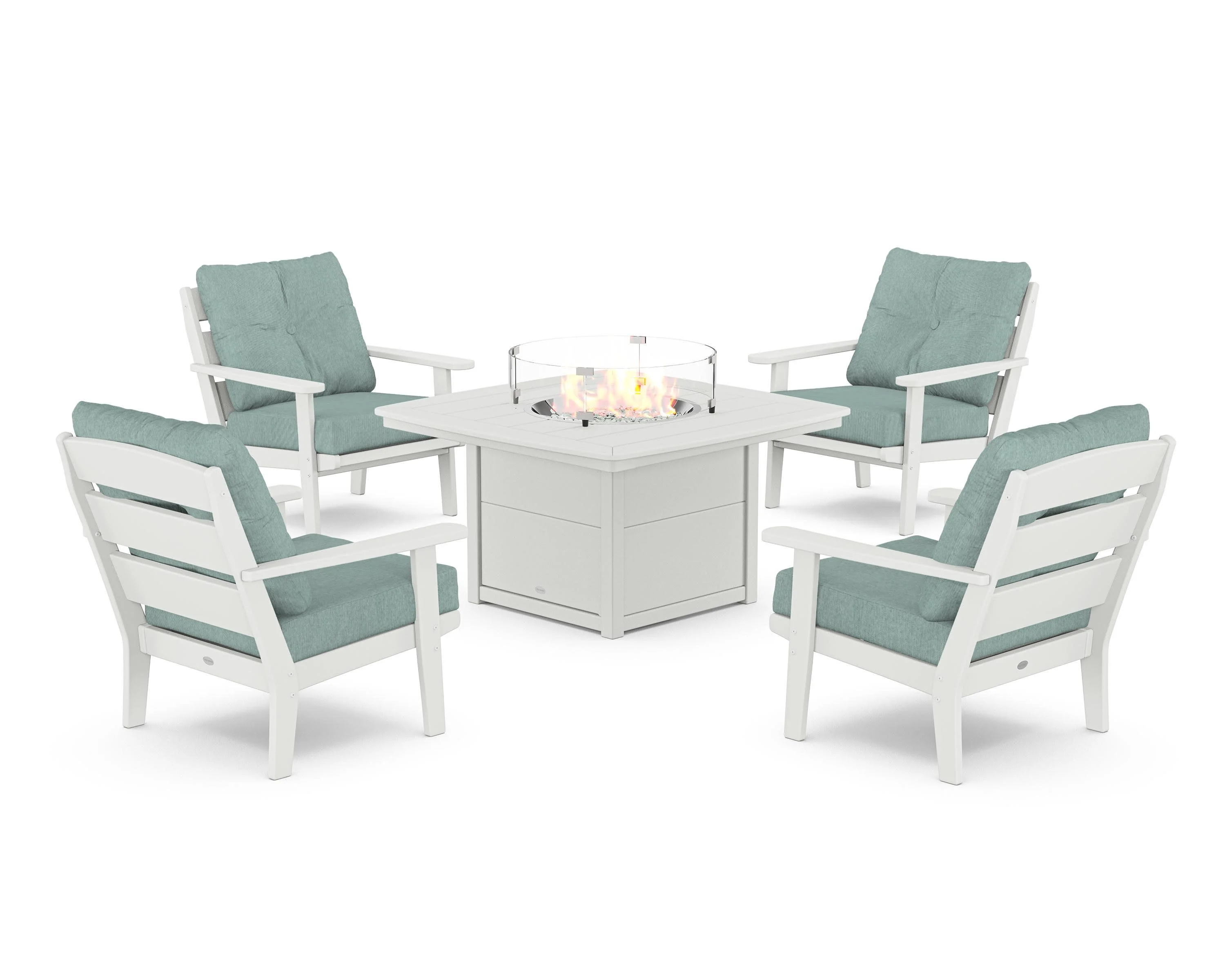 Lakeside 5-Piece Deep Seating Set with Nautical Fire Pit Table - Image 6