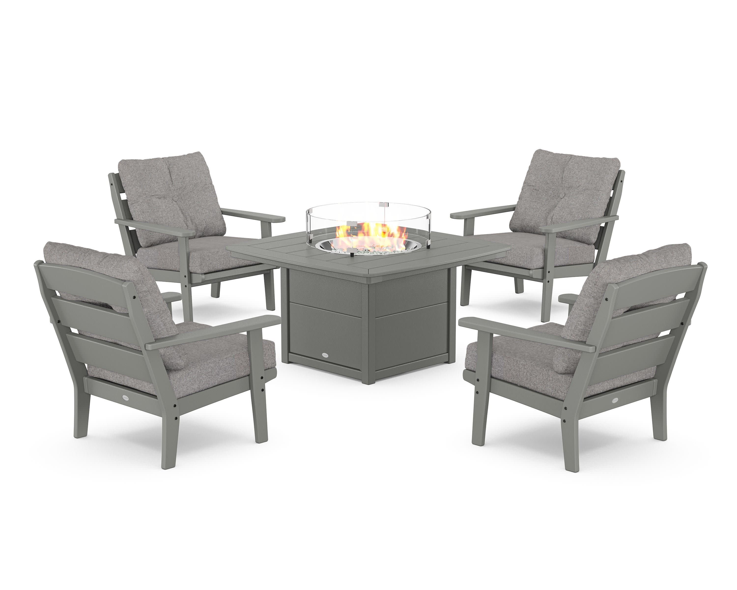Lakeside 5-Piece Deep Seating Set with Nautical Fire Pit Table - Image 60