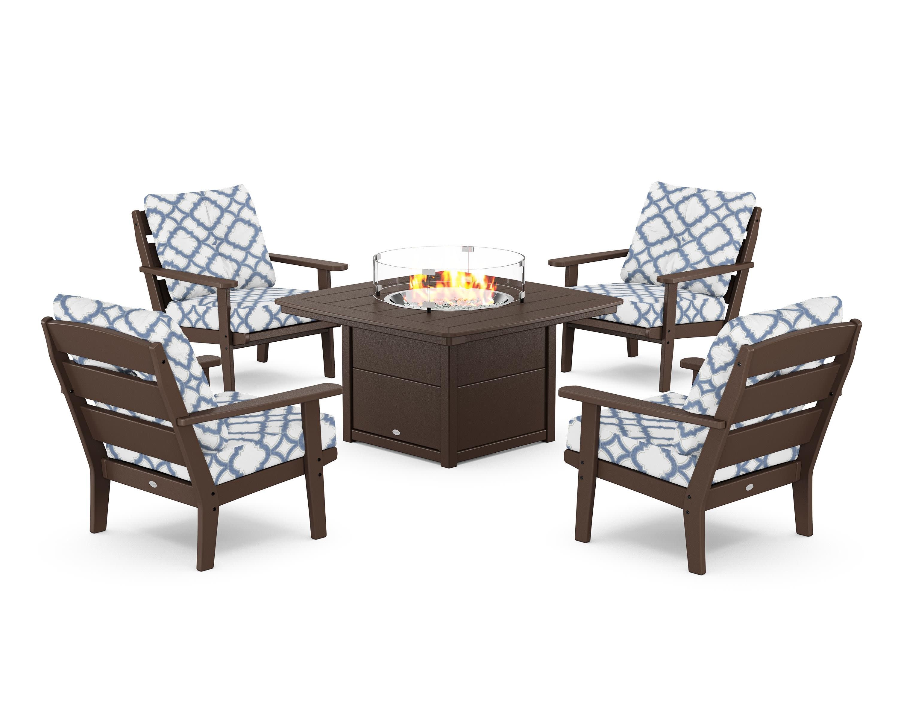 Lakeside 5-Piece Deep Seating Set with Nautical Fire Pit Table - Image 61