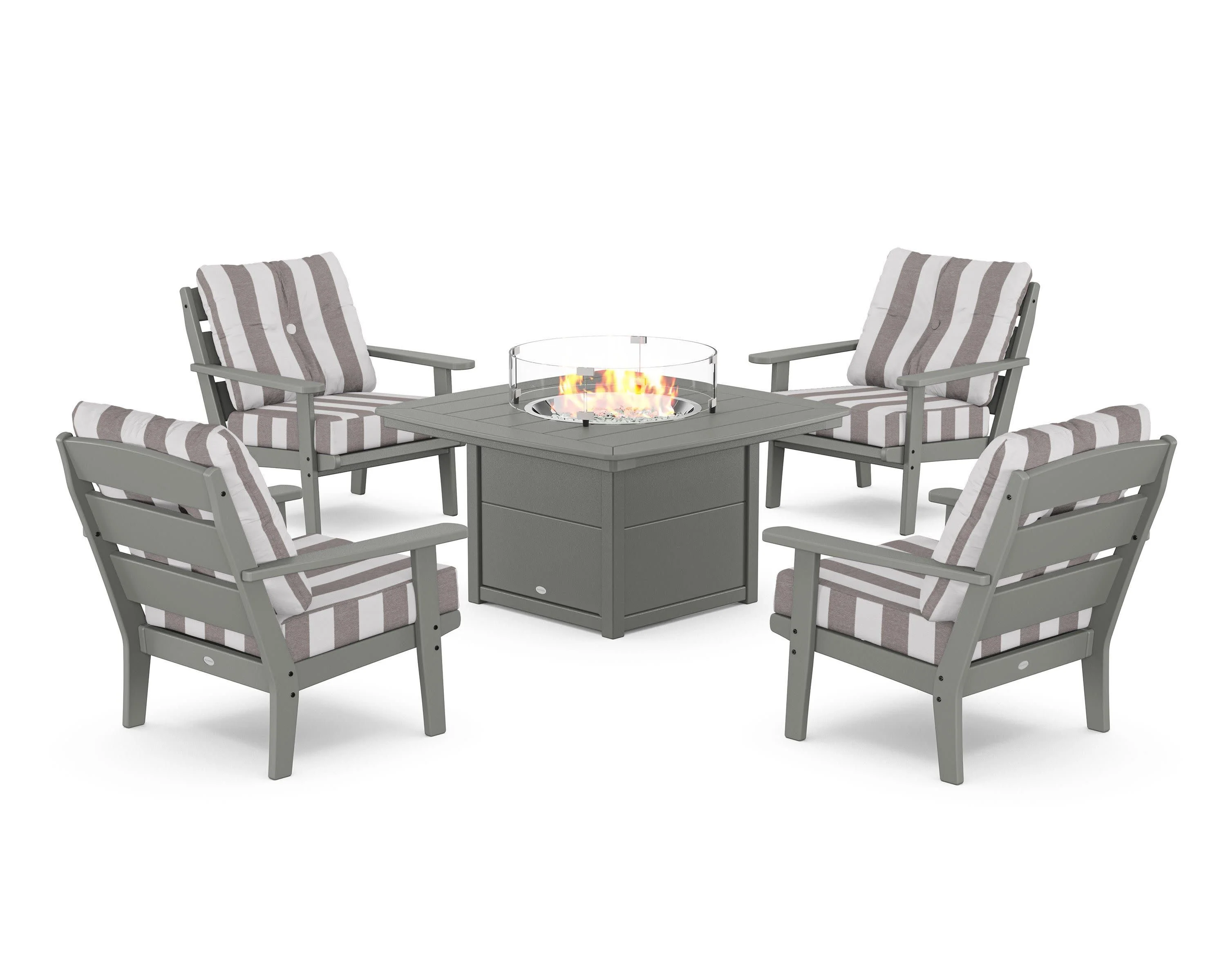 Lakeside 5-Piece Deep Seating Set with Nautical Fire Pit Table - Image 64