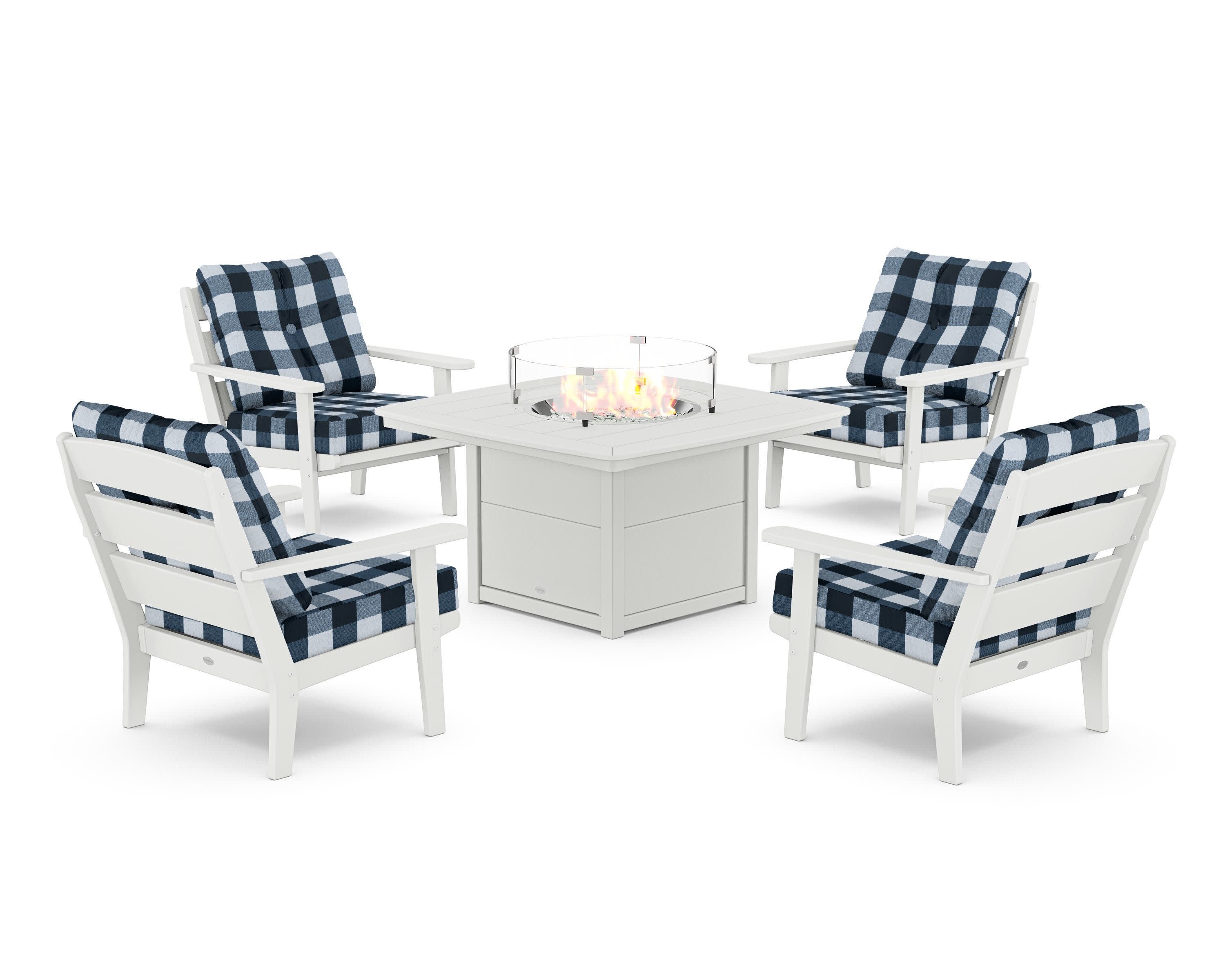 Lakeside 5-Piece Deep Seating Set with Nautical Fire Pit Table - Image 66